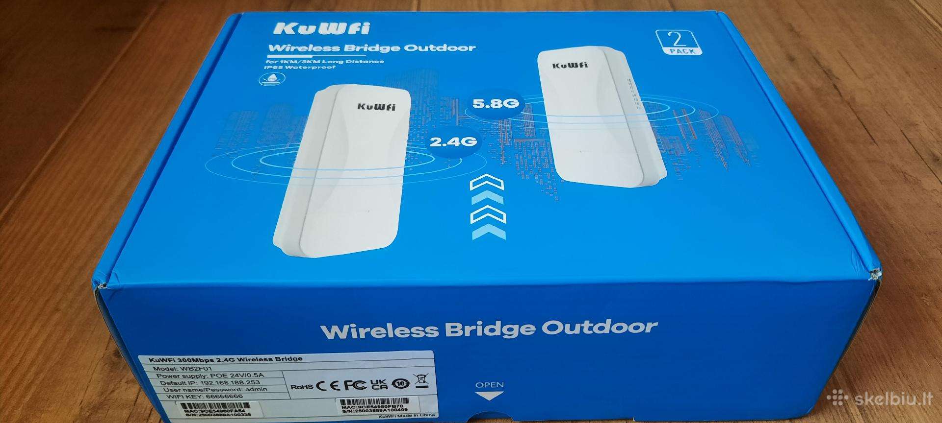 Kuwfi WiFi kartotuvas,WiFi belaidis tiltas