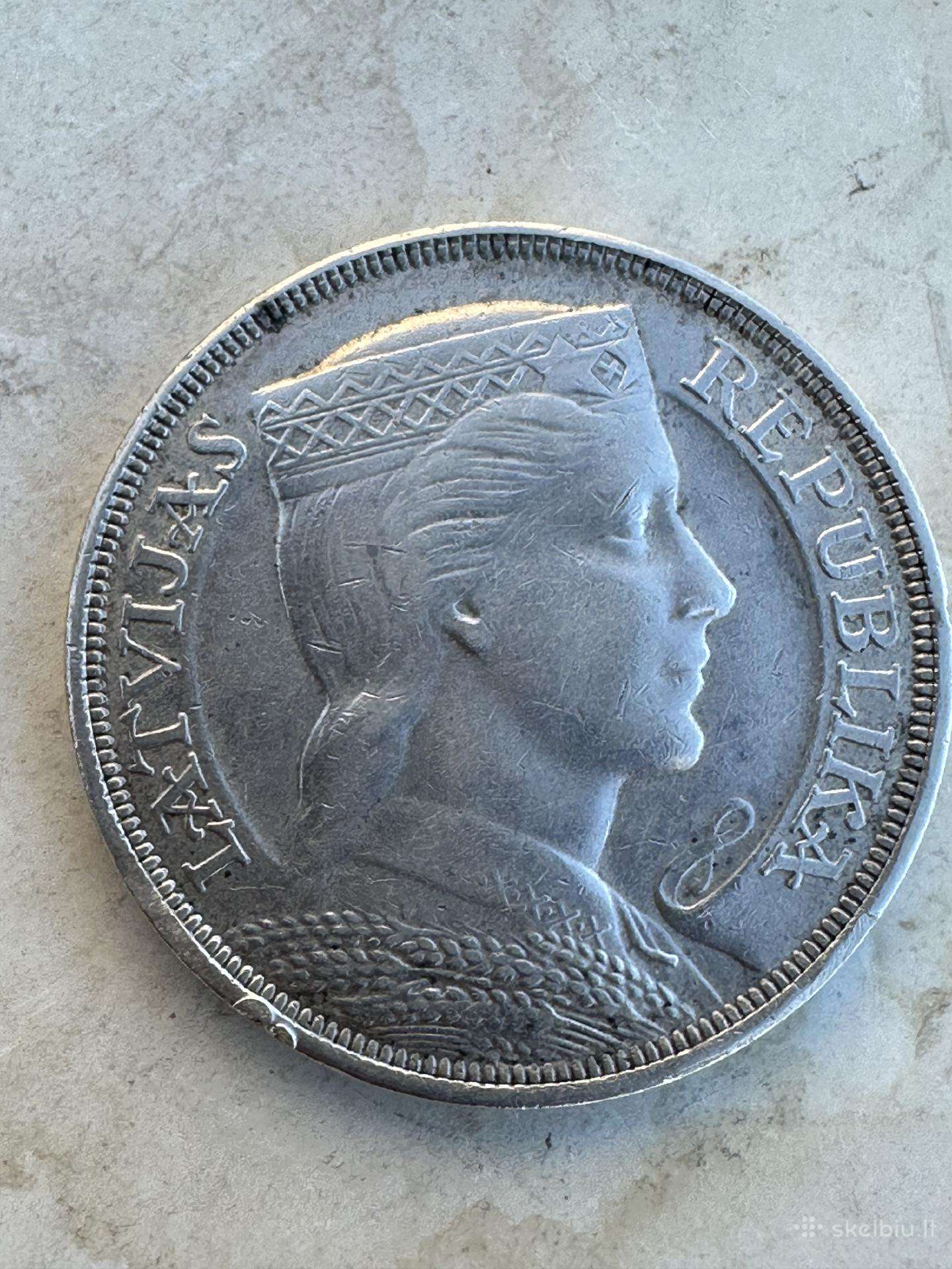 5 latai Latvija 1932