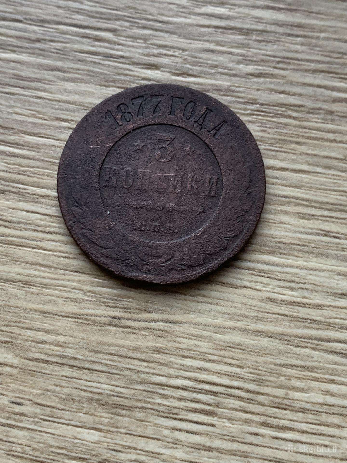 3 kapeikos 1877m.