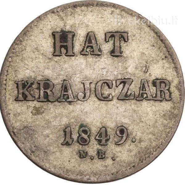 1849 Vengrija 6 kreiceriai