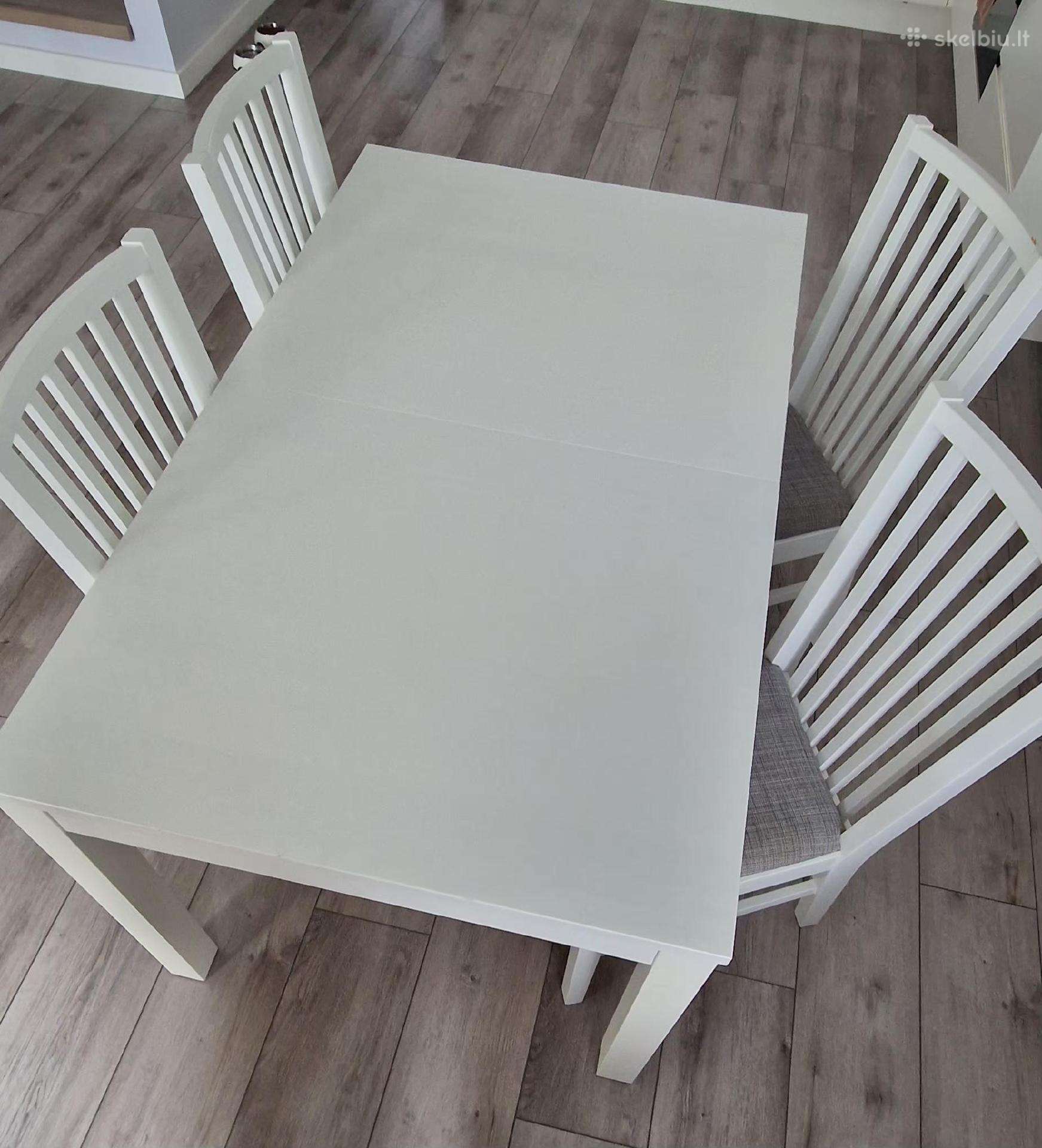 Ikea Bjursta Ištraukiamas stalas ir 4 kėdės