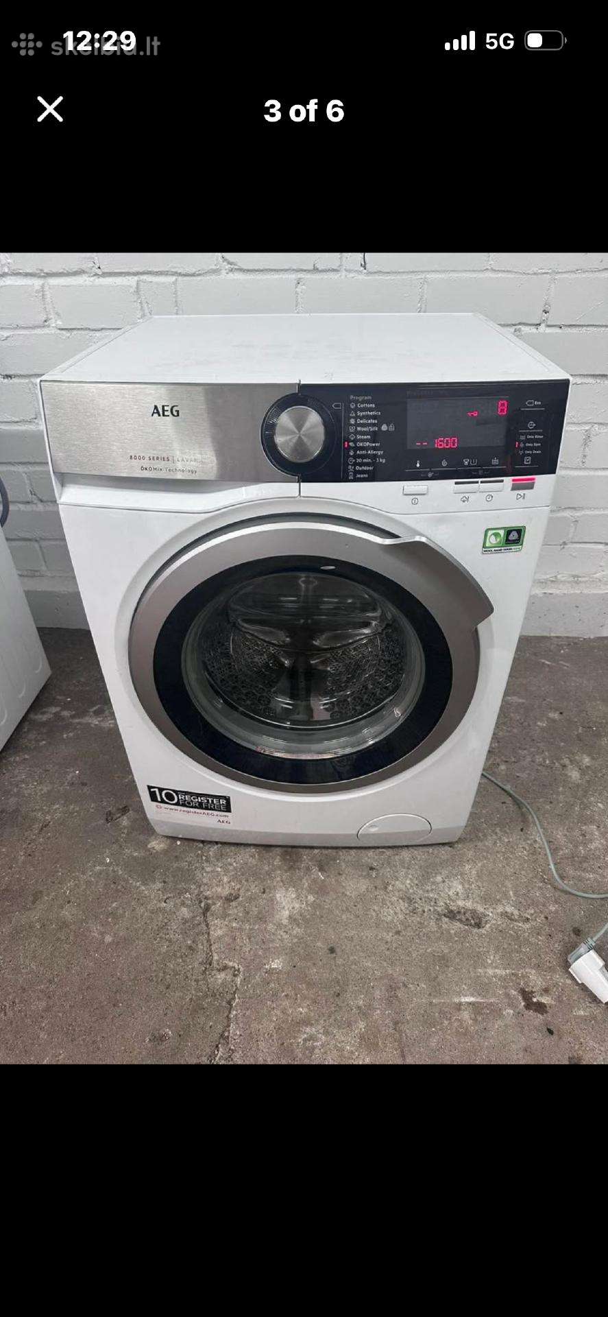 Skalbimo mašina Aeg 8kg