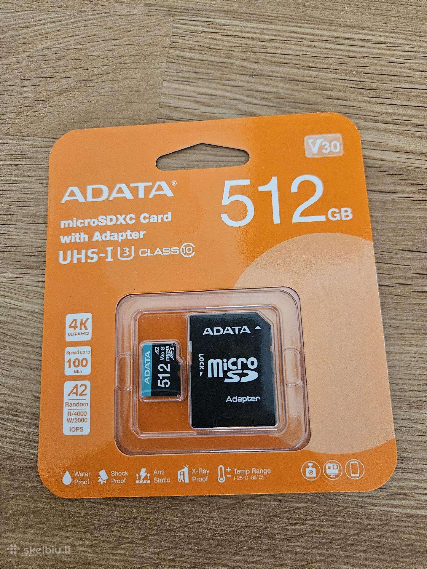 Aminties kortele Adata microsdxc 512gb