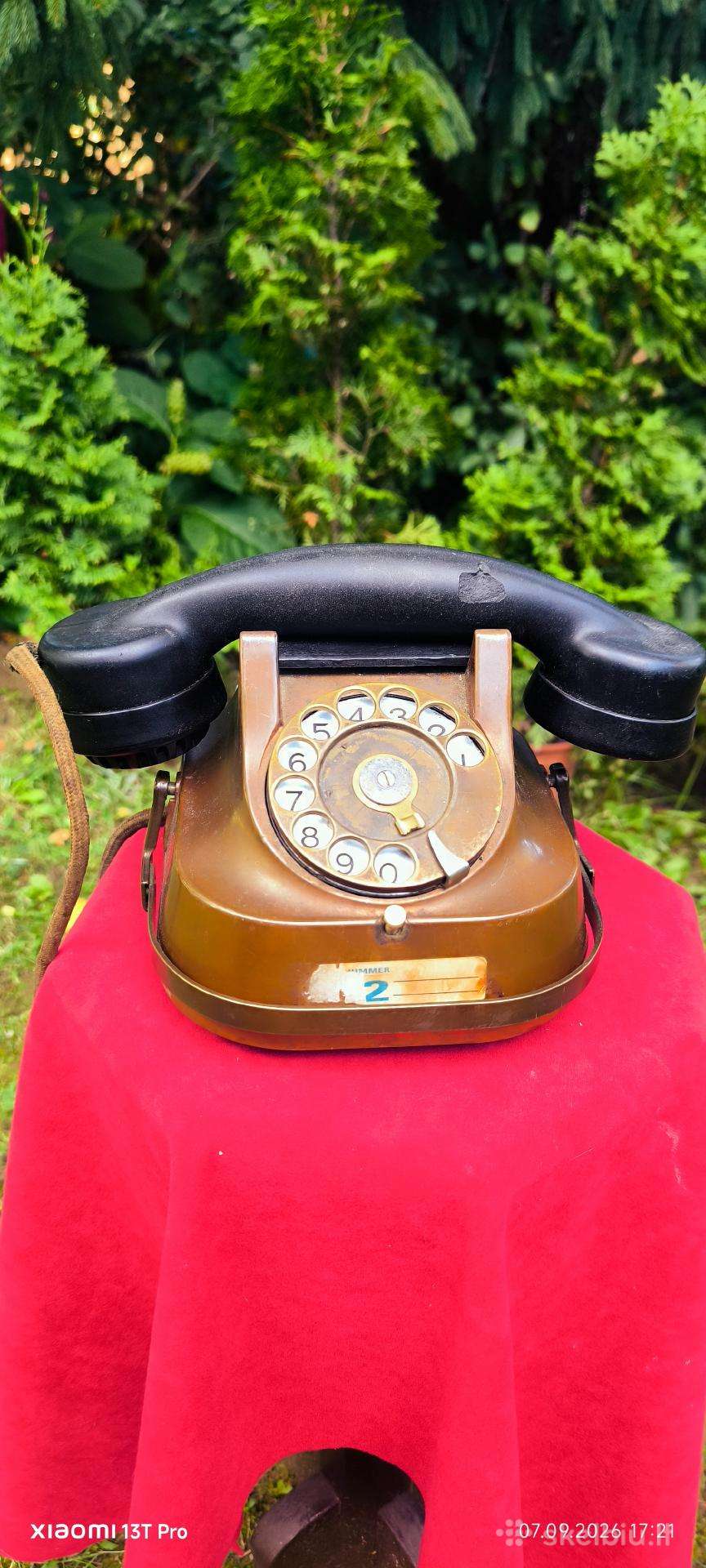 Antikvarinis žalvario telefonas