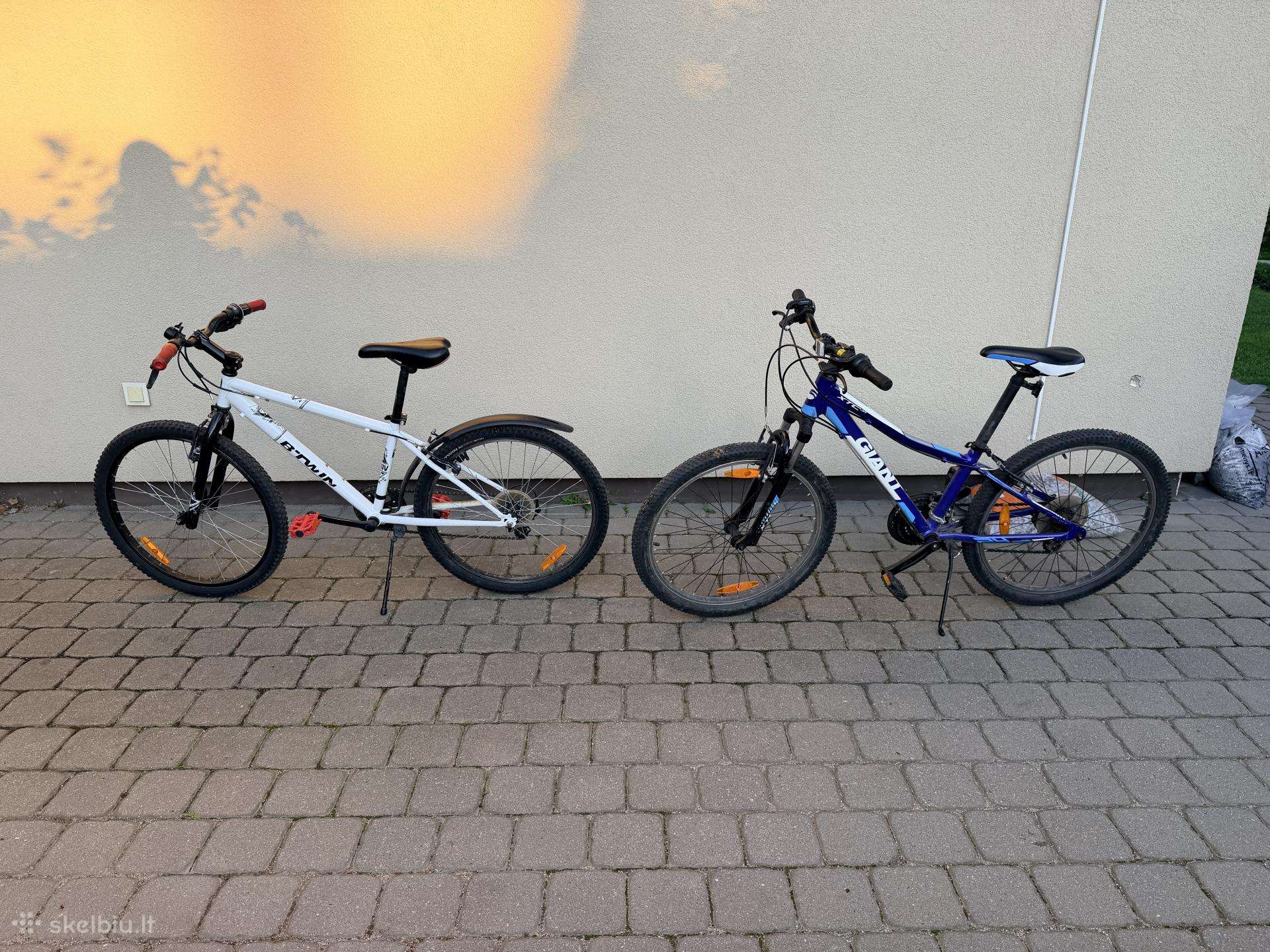 Vaikiškas dviratis Giant 24" + Btwin 24" dovanų