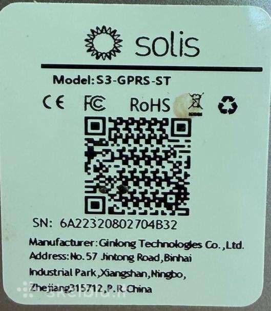 Solis inverterio S3-gprs komunikacijos adapteris