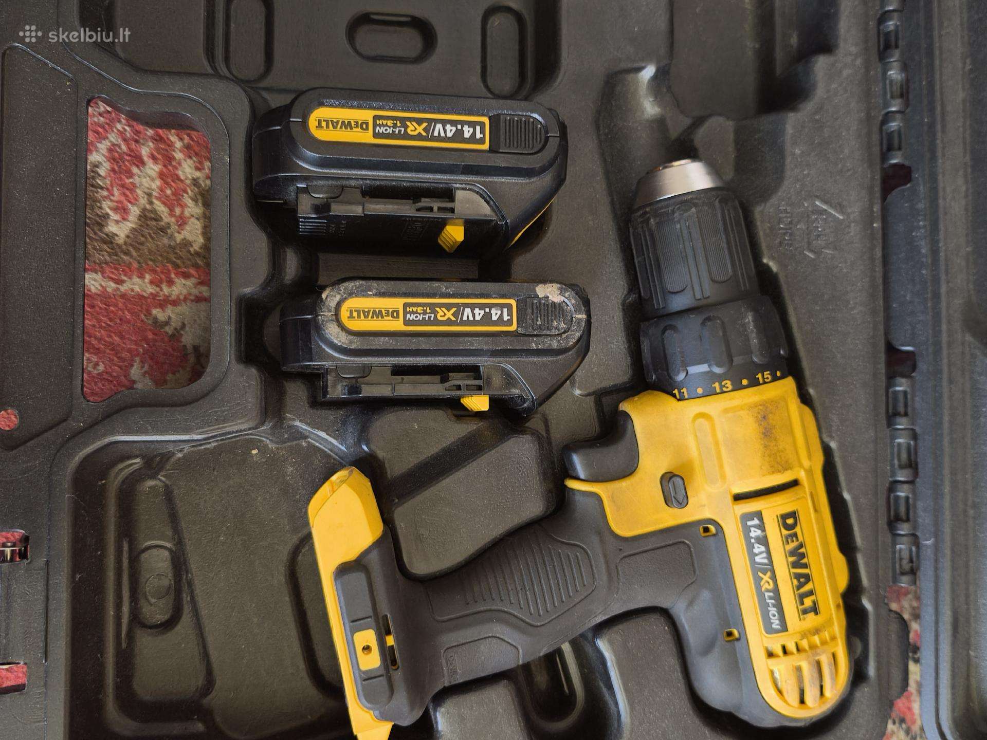 Dewalt suktukas 14.4v 2x akumai