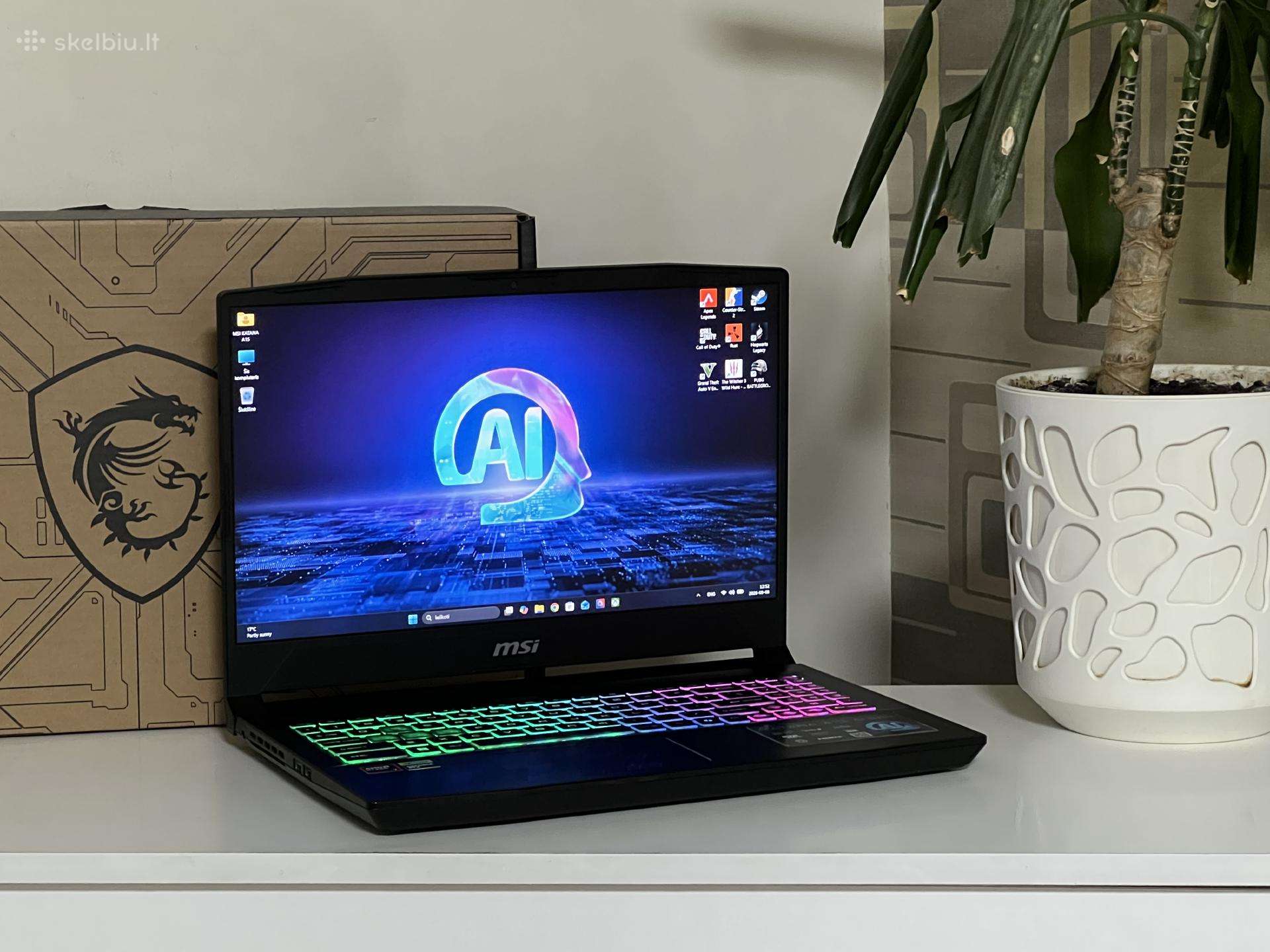 Parduodamas Msi Katana su Rtx 4060, Ryzen 7, 1tb.