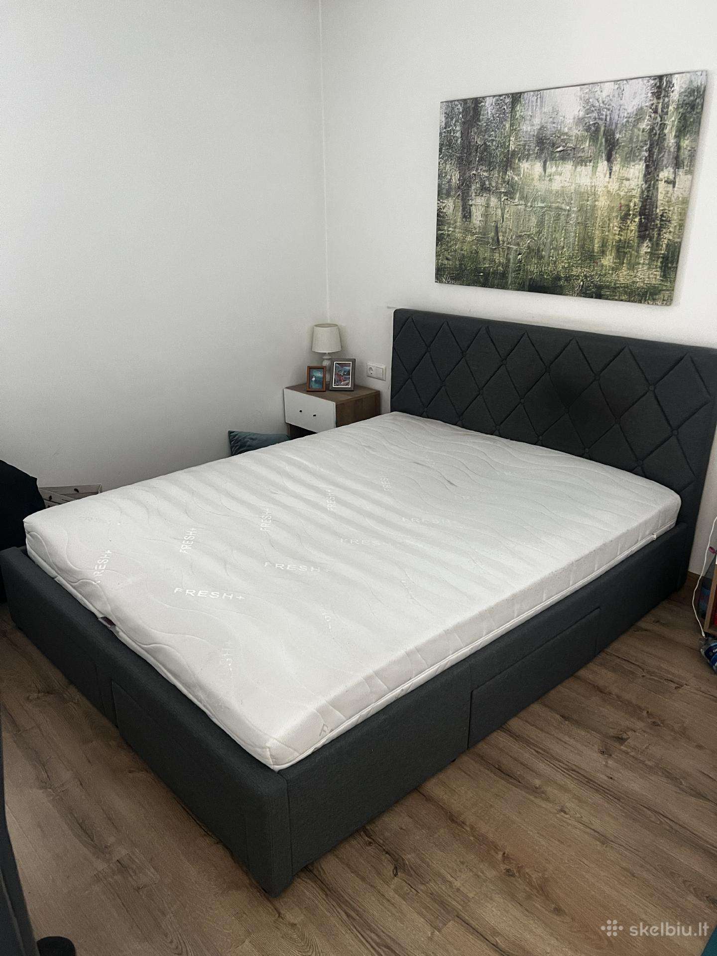 Dvigule lova 160/200 su čiužiniu