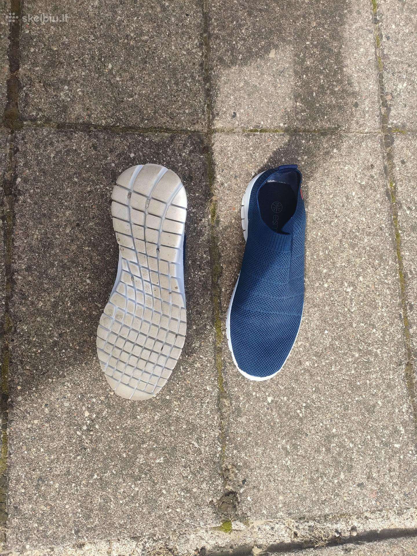 Mėlyni, lengvi vasariniai batai, kedai dydis 39