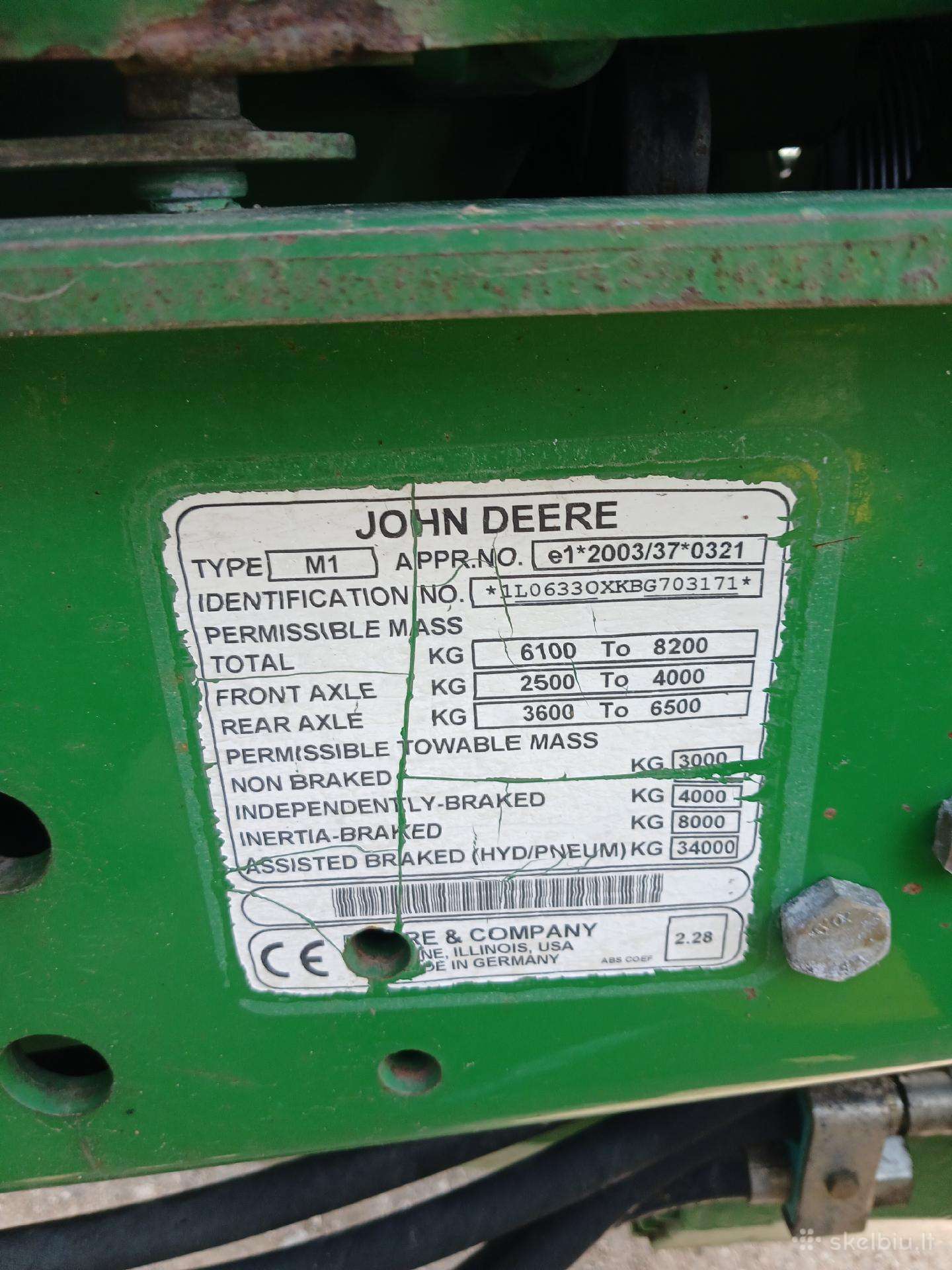 John Deere 6330, тракторы