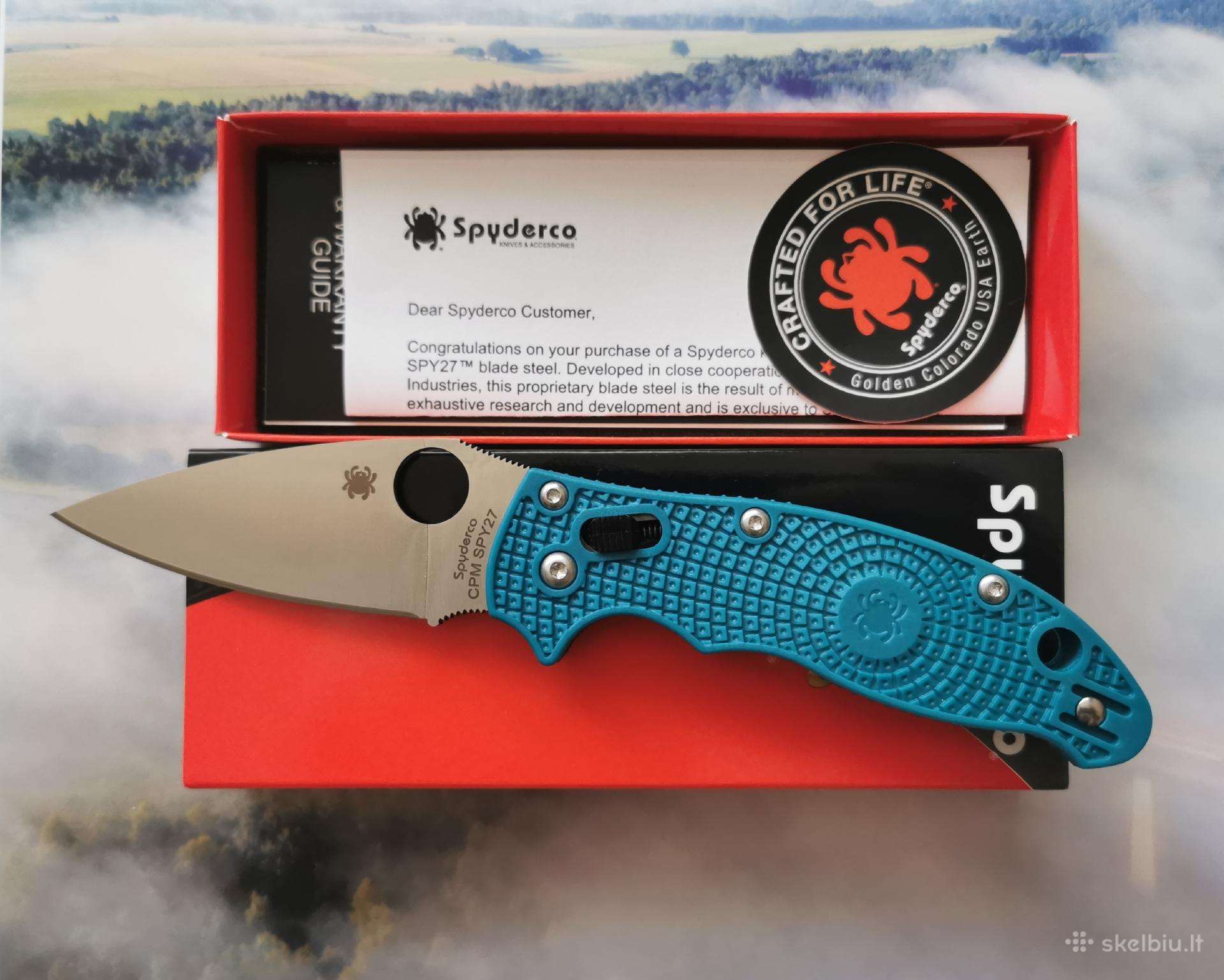 Peilis Spyderco Manix 2 Mineral Blue