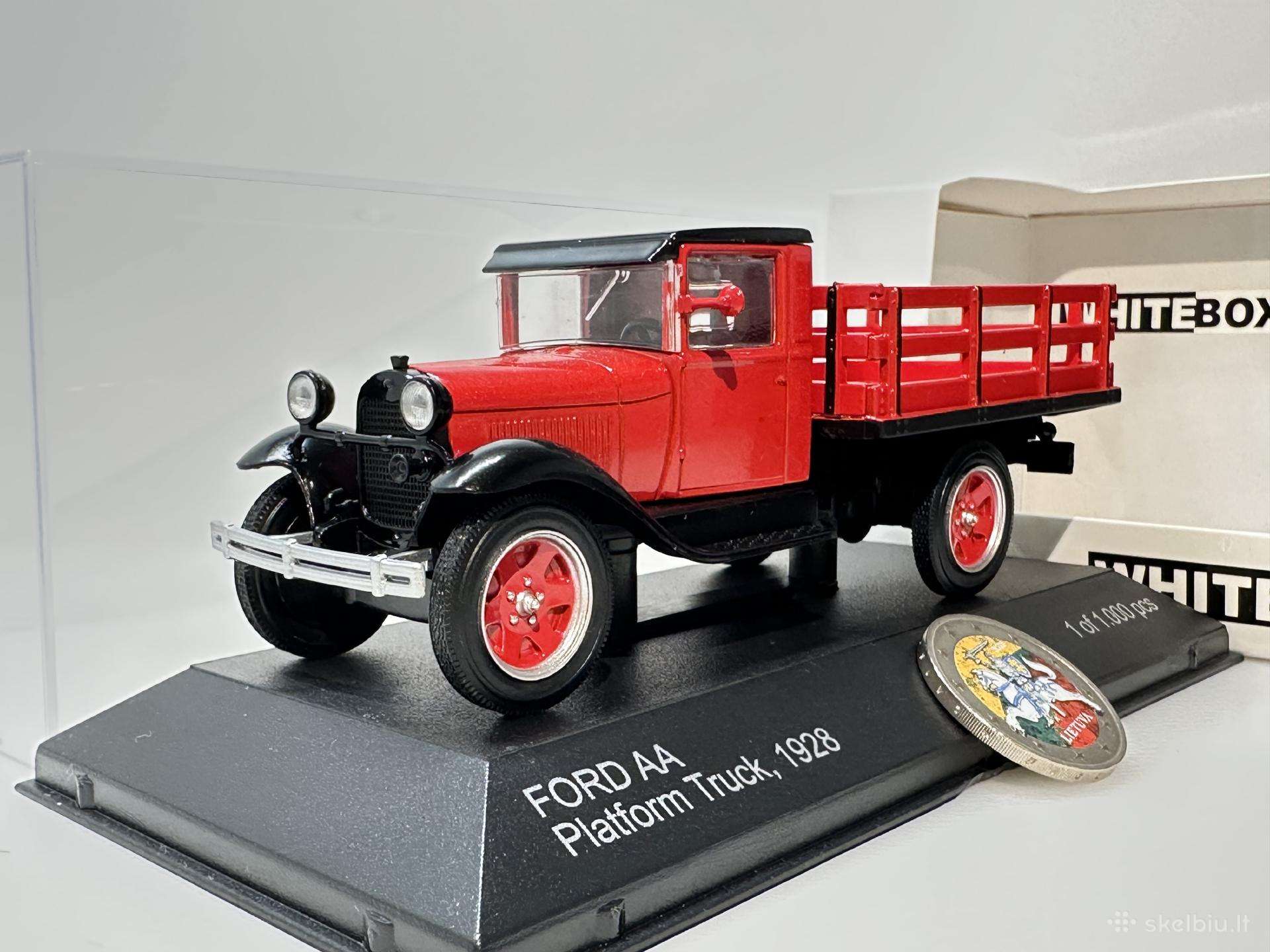 Ford Aa Platform Truck 1928 raudona 1:43 Whiteb