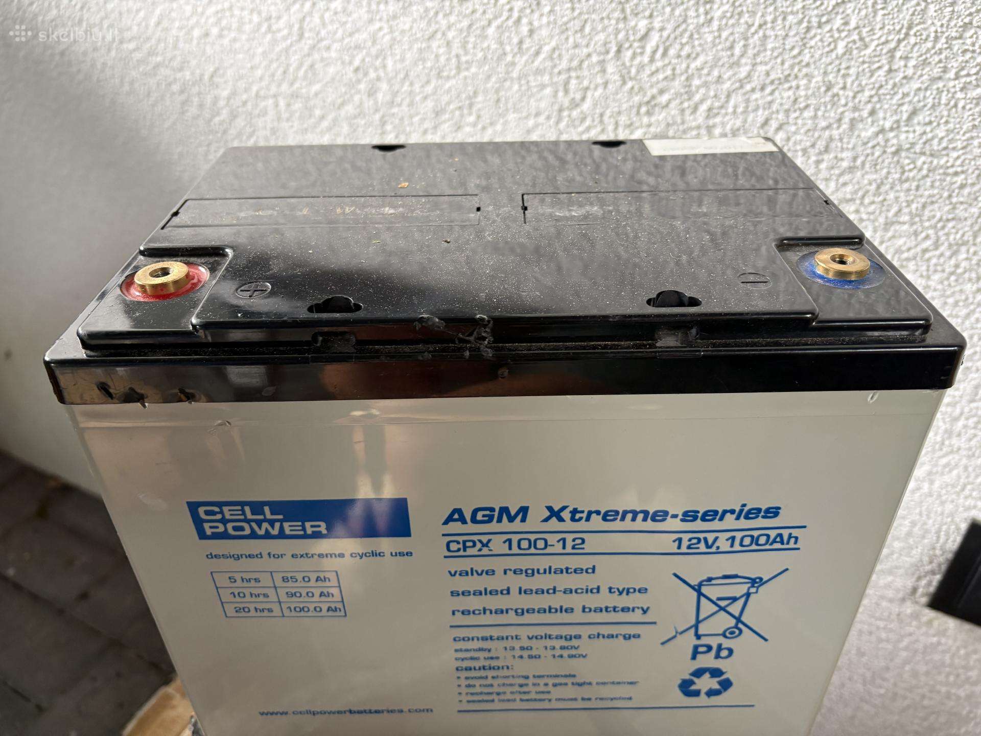 Akumuliatorius elektriniui vežimėliui 12v 100ah