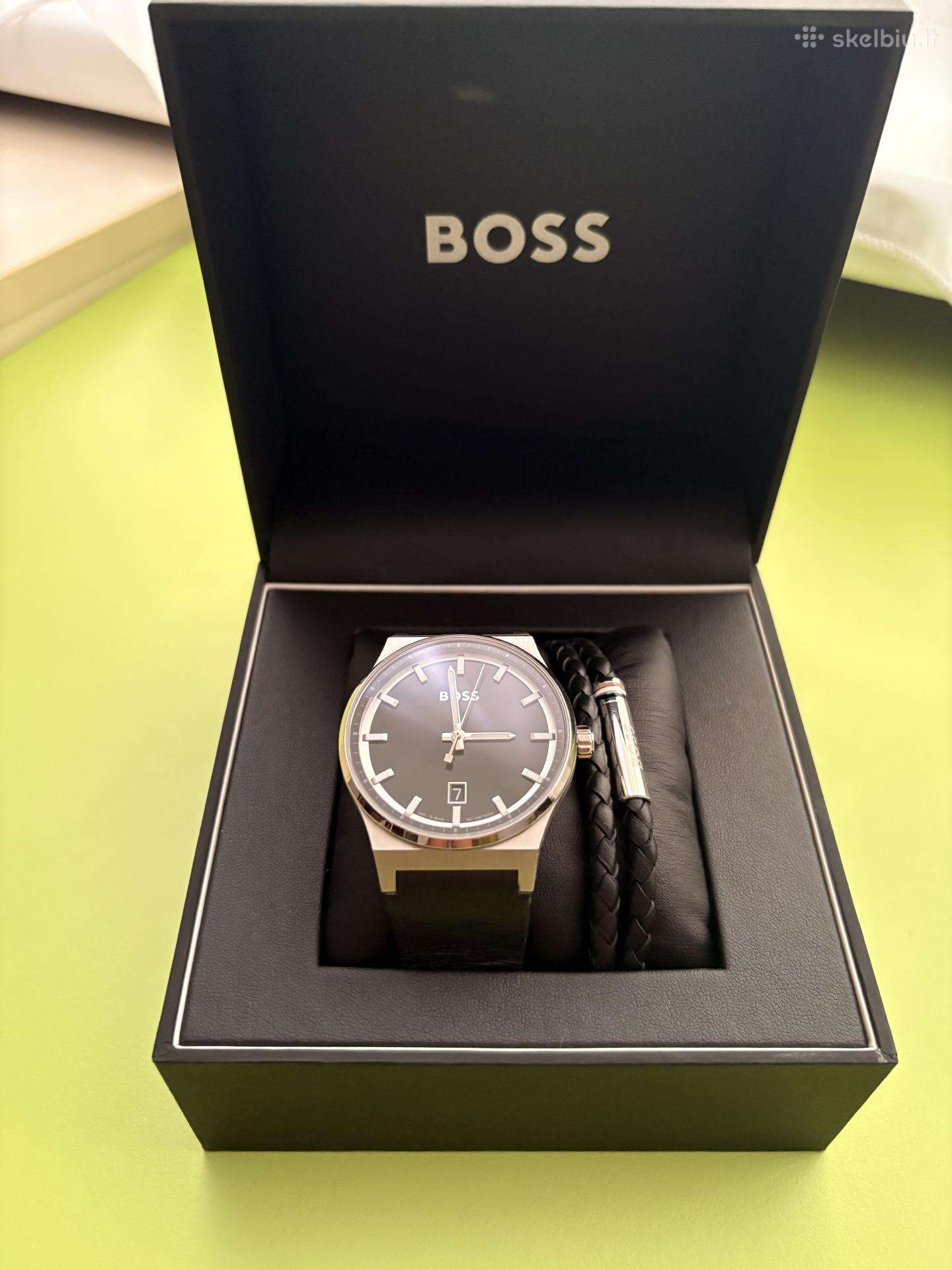 Vyriškas Hugo Boss laikrodžio ir apyrankės rinkiny