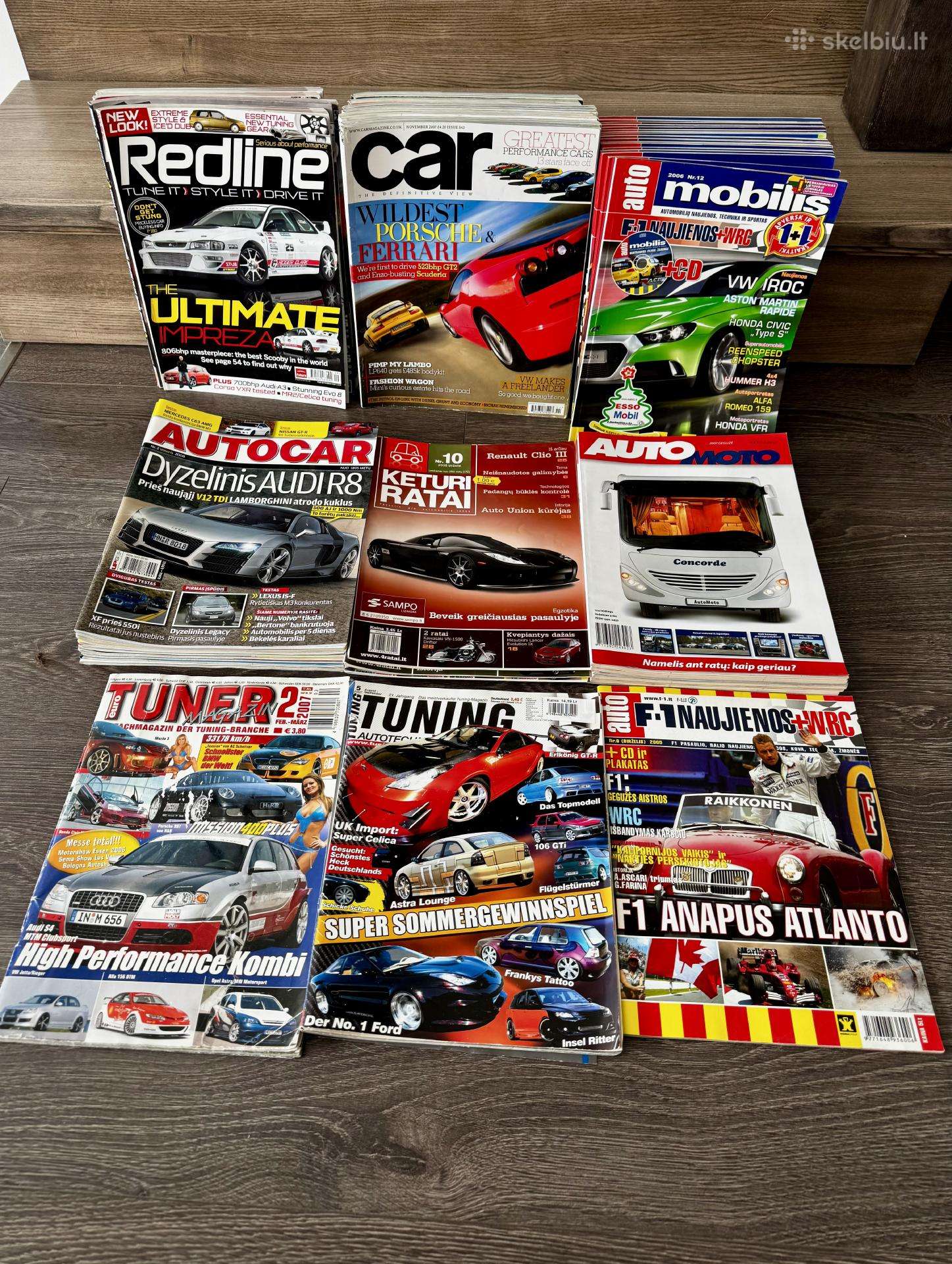 54 Žurnalai mobilis, car, Redline, keturi ratai