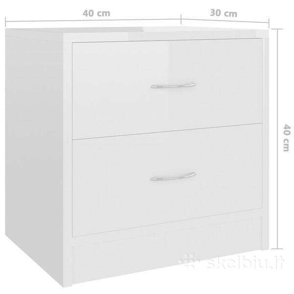 Balta, blizgi spintelė 2vnt.