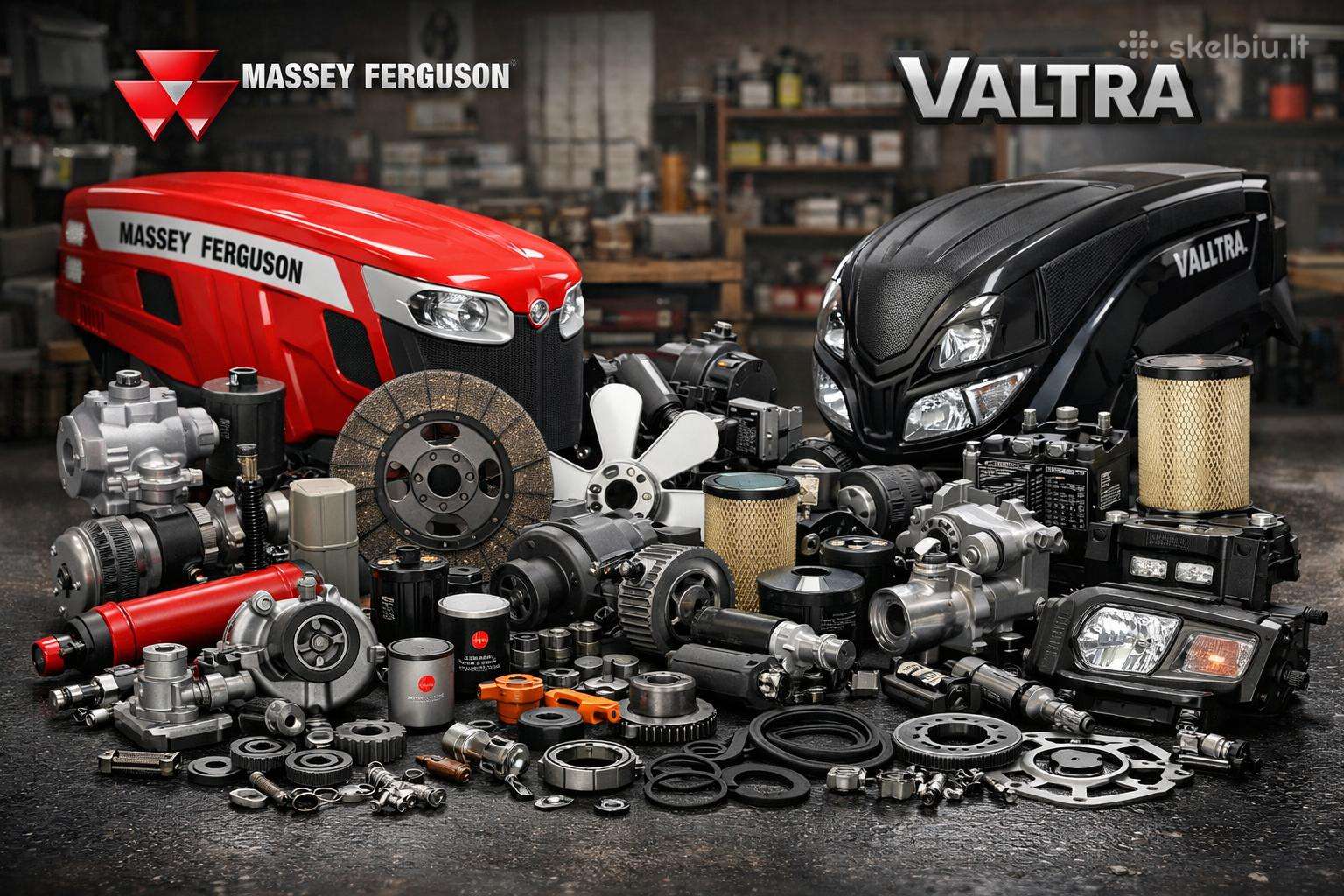 Valtra ir Massey Ferguson traktorių dalys