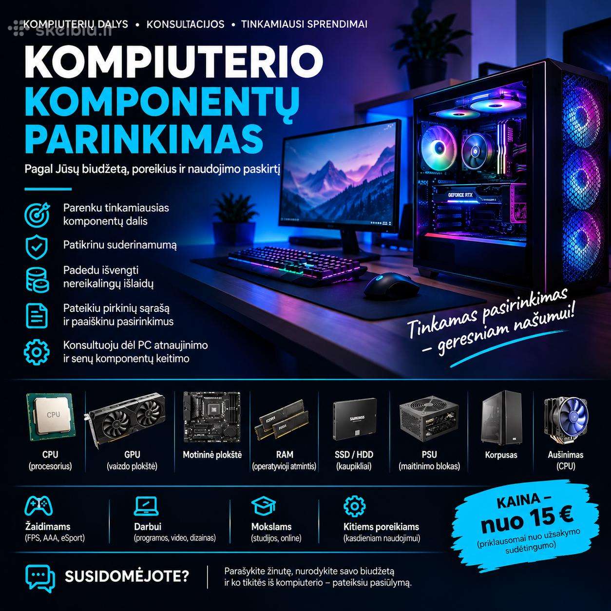 Kompiuterių surinkimas ir konsultacija