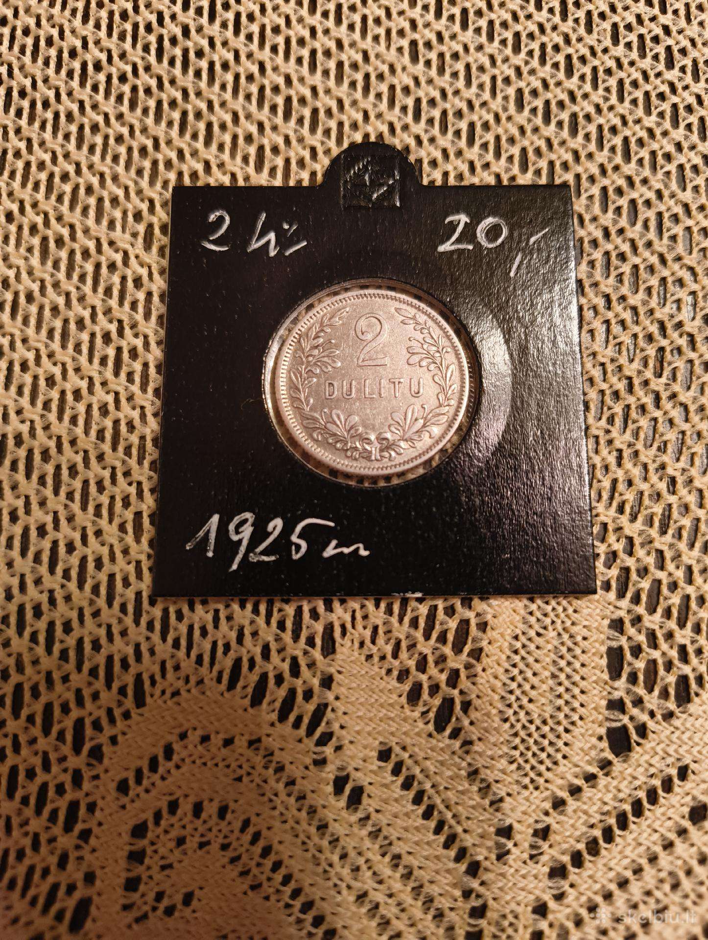 2 Litų 1925 m. gero Stovio Originali Tvarkinga