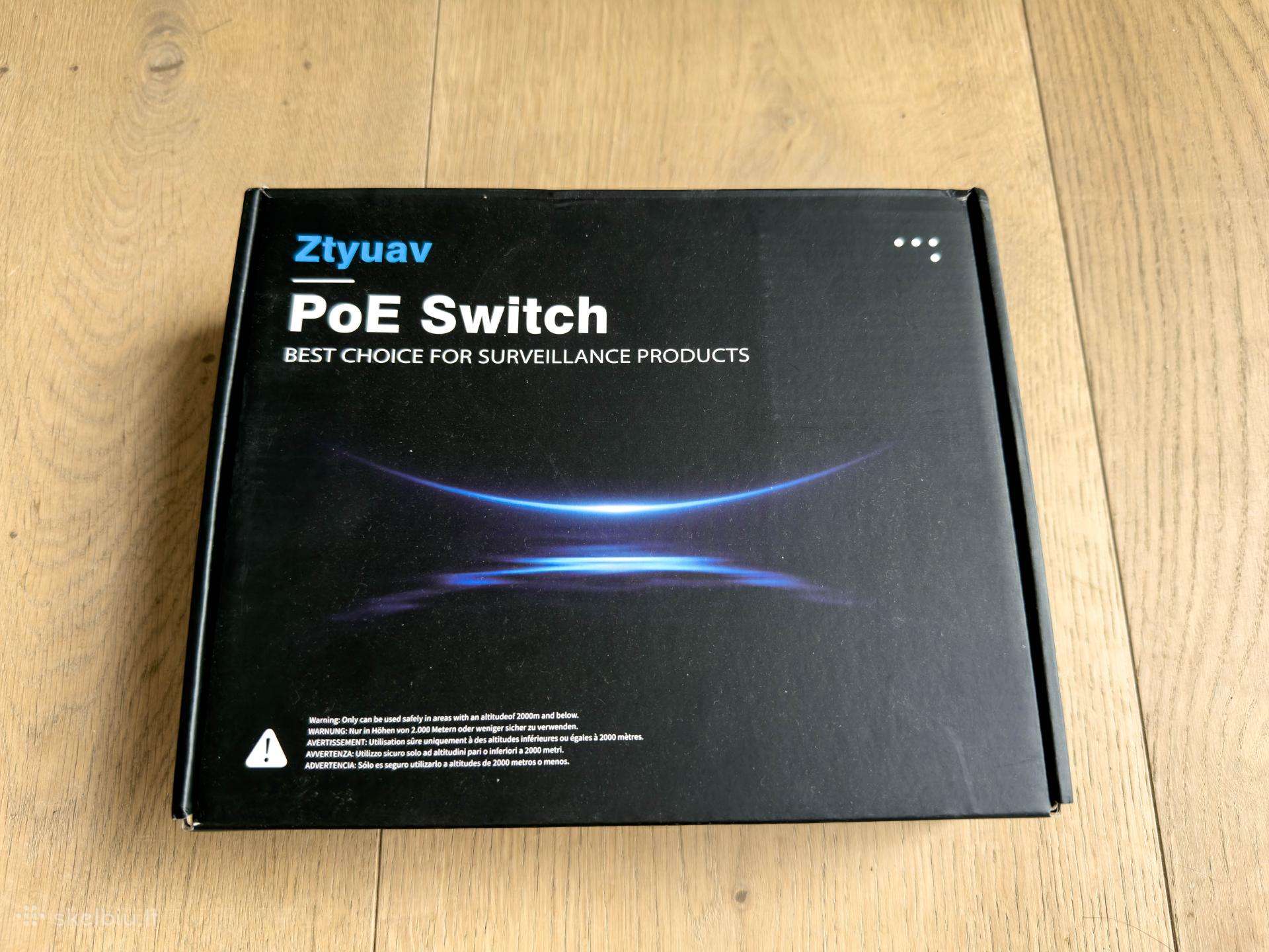4x2.5 gbit/s Poe+ switch komutatorius