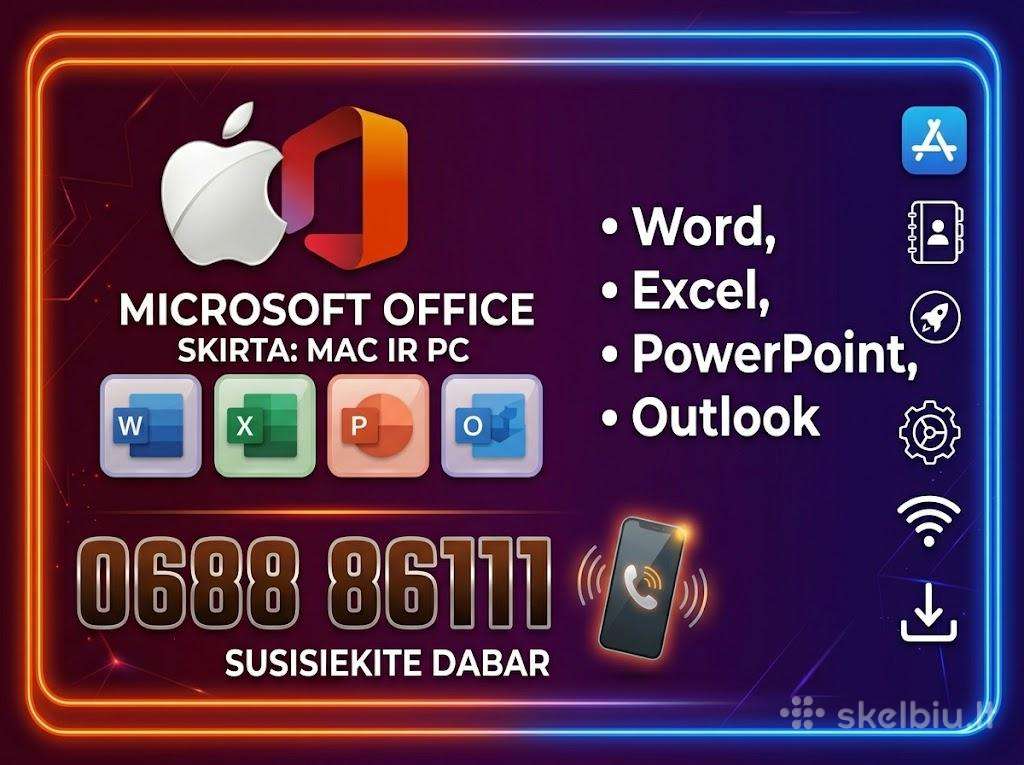 Microsoft Office 2024 Mac / MacBook – įrašymas