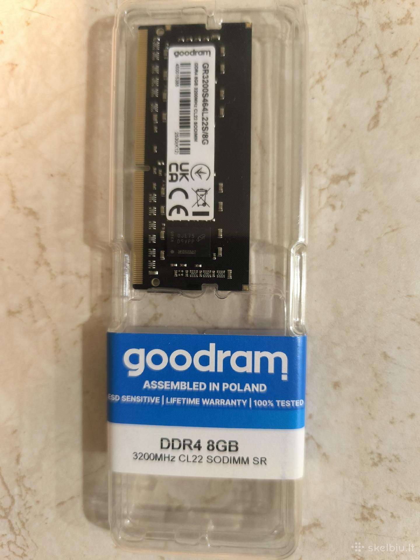 Nešiojamo kompiuterio ramai Ddr4 8gb