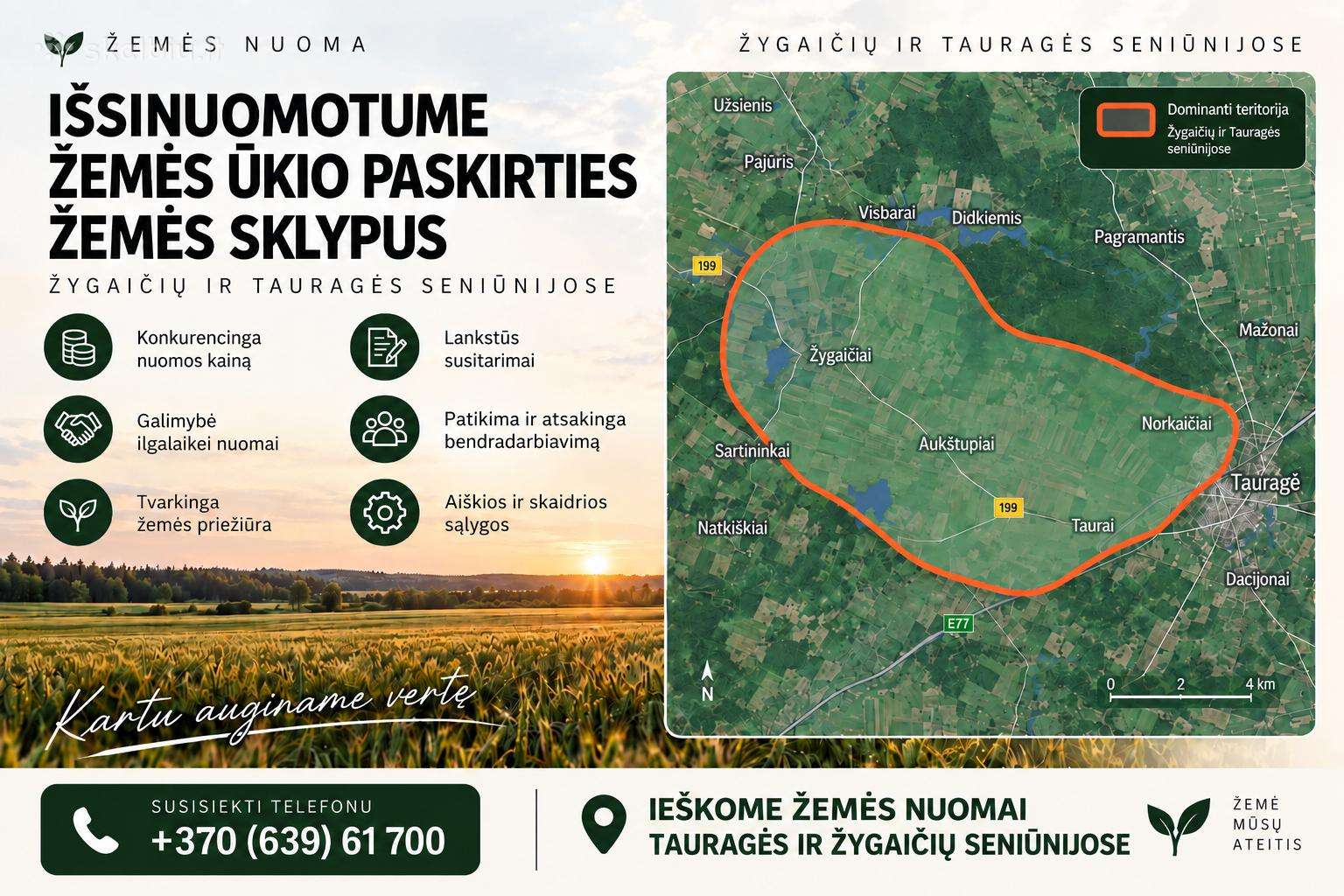 Žemės sklypų nuoma