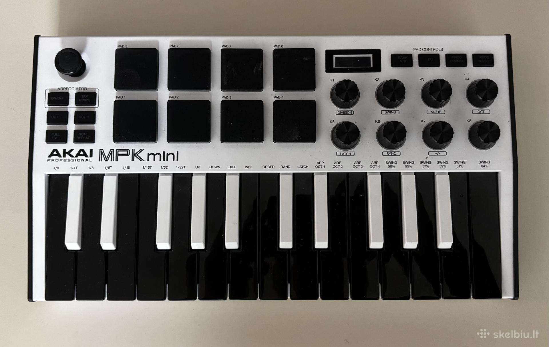 Midi Klaviatūra Akai Mpk Mini Mk3 White