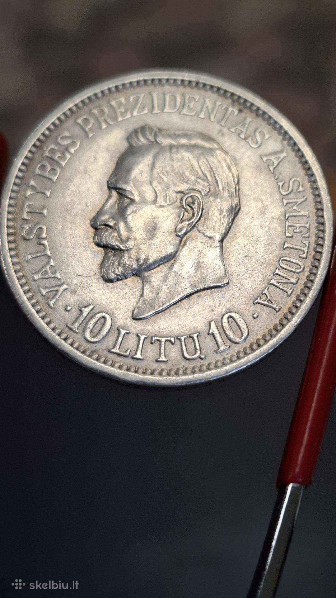 Antanas Smetona 10 litų 1938