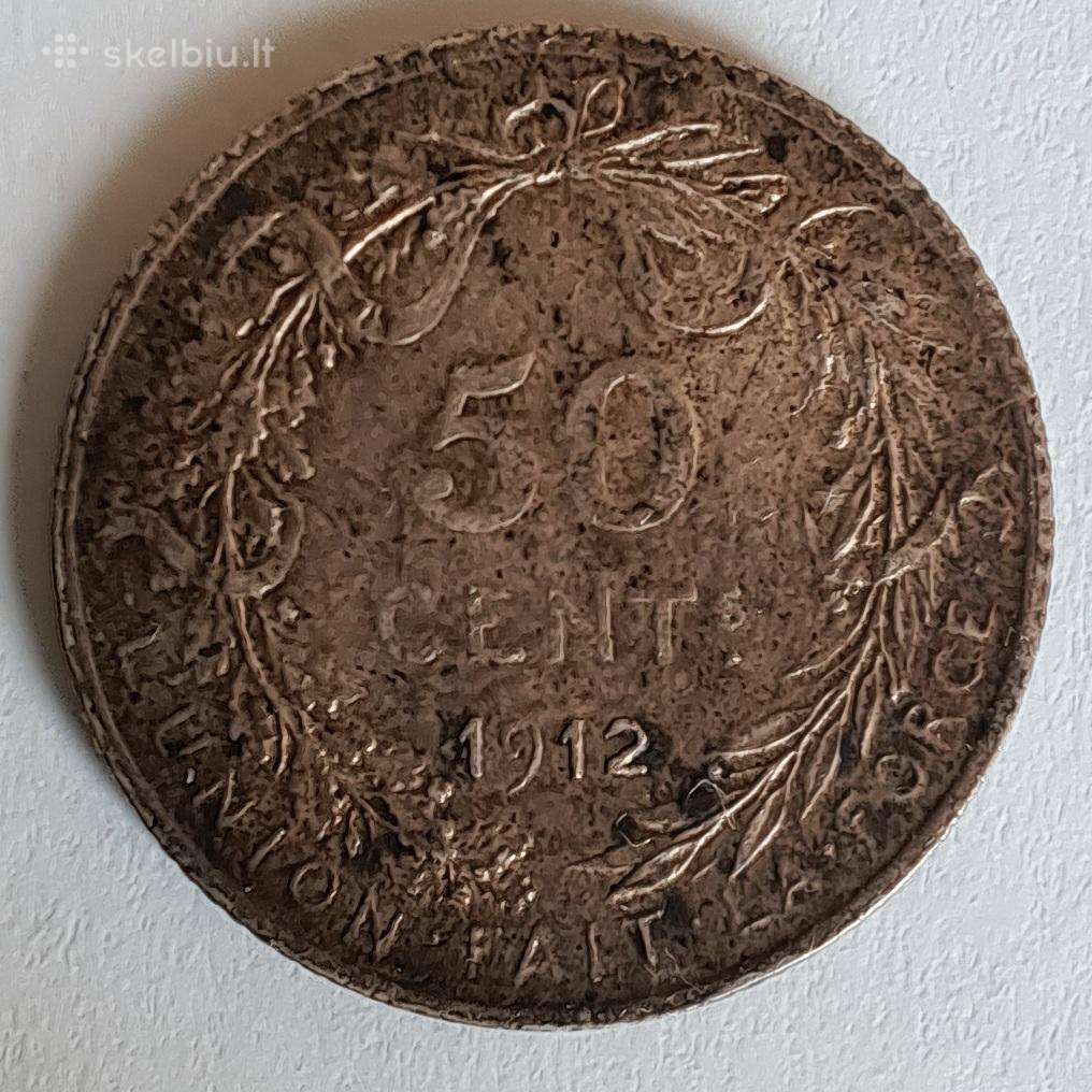 1912 Belgija 50 santimų
