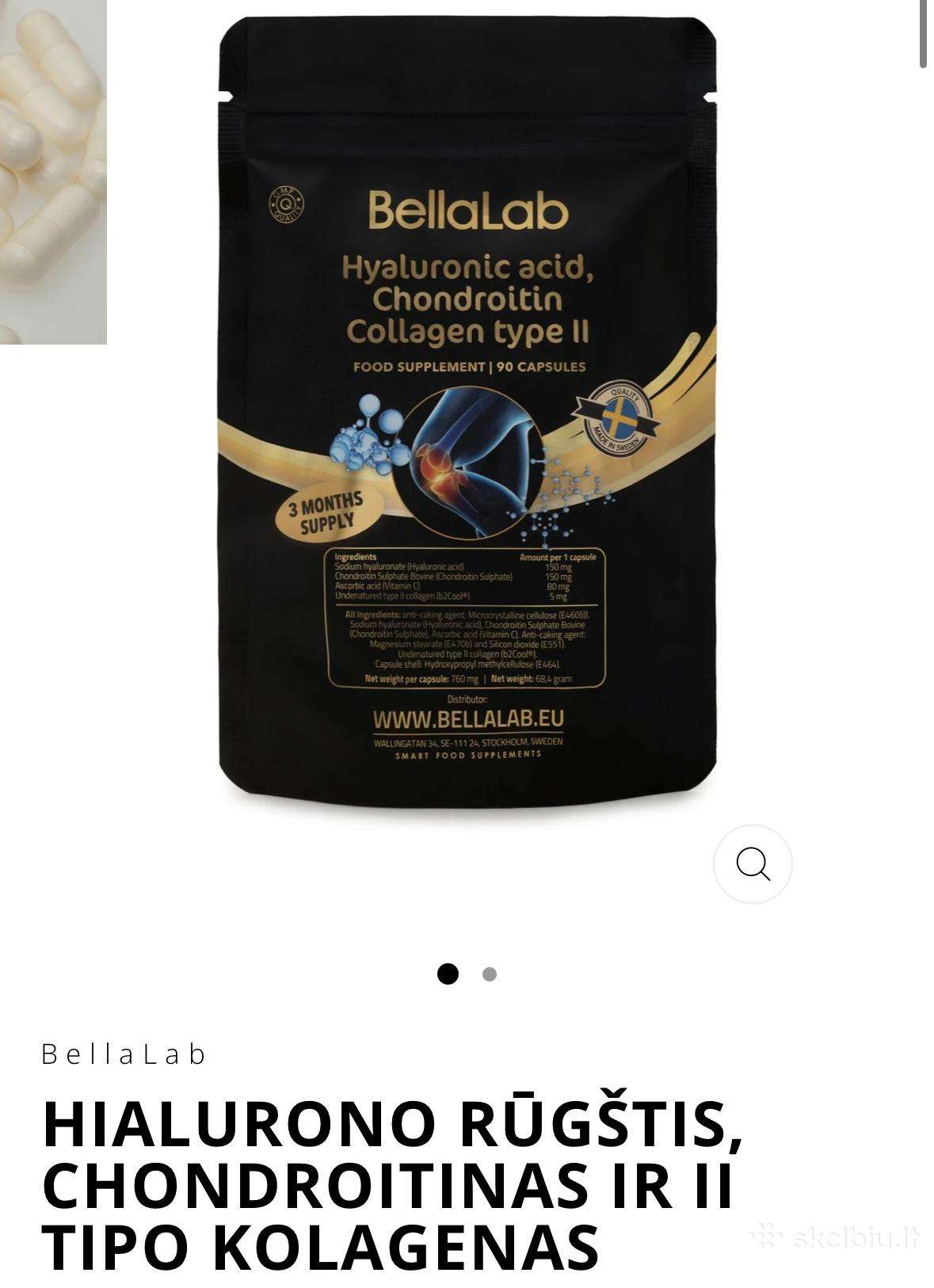 Bellalab Astaksantinas ir Kolageno papildai