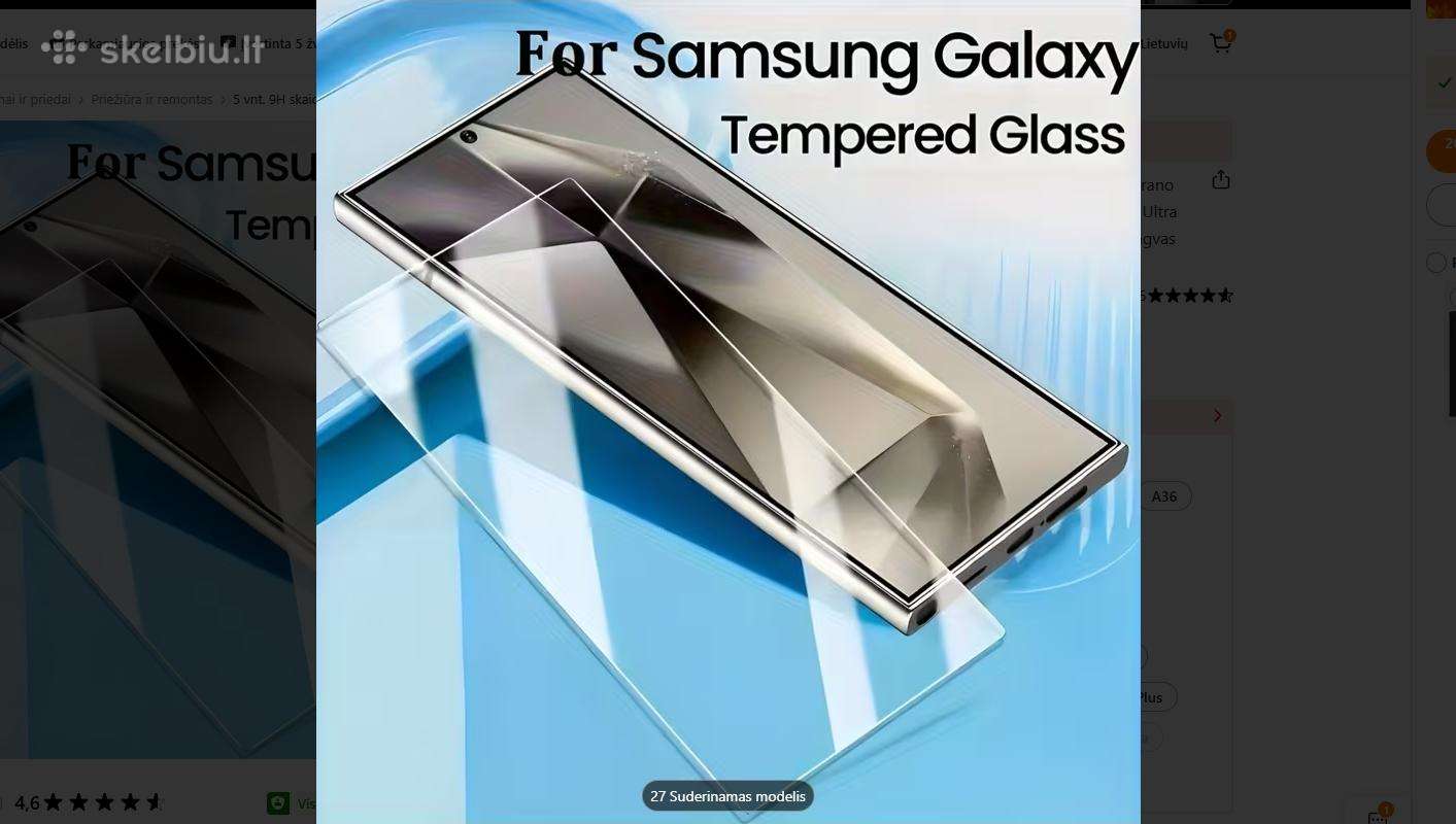Parduodu Nauja Samsung Telefono Ekrano Apsauga