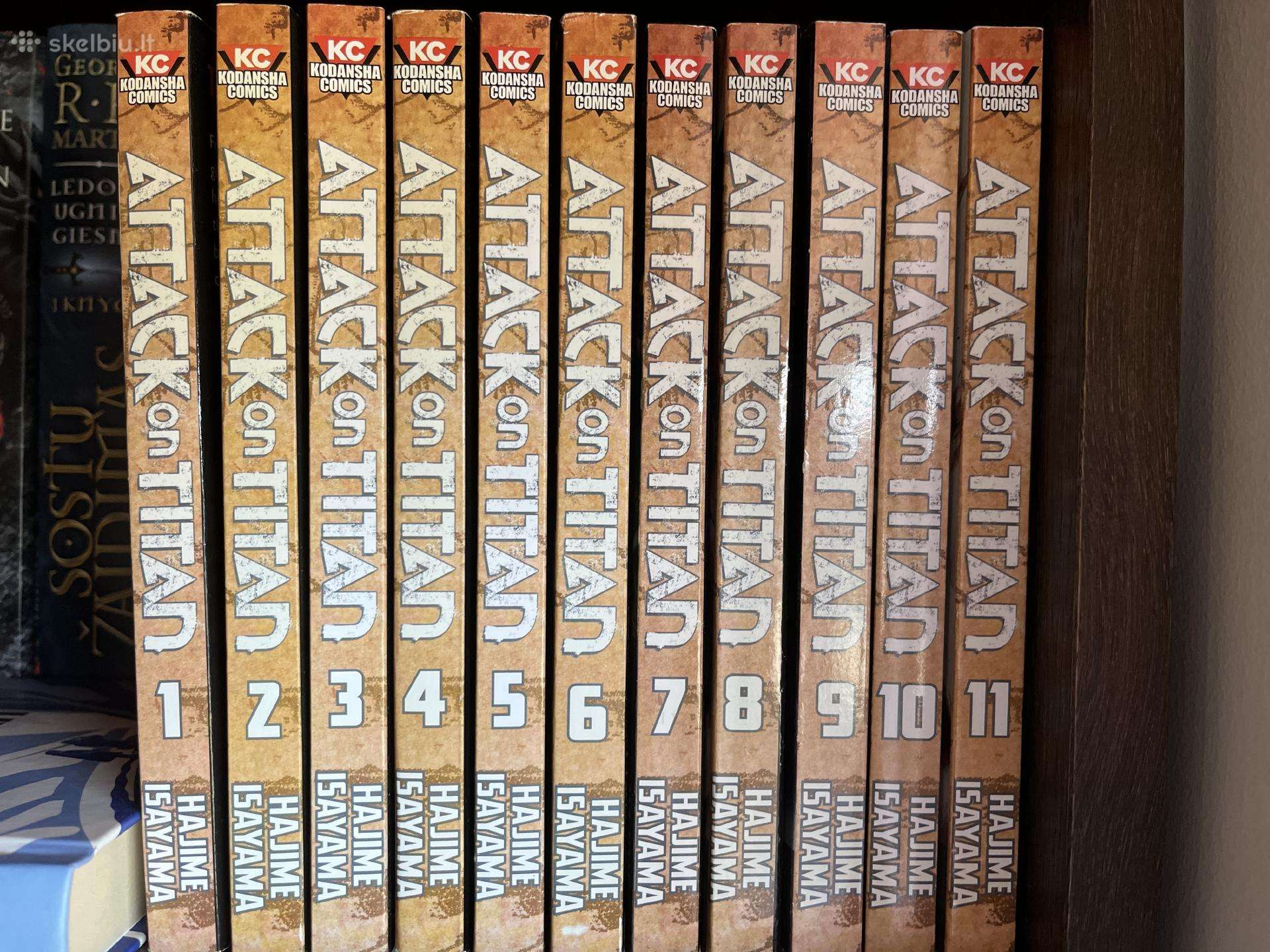 Manga komiksai Attack on Titan vol. 1-11