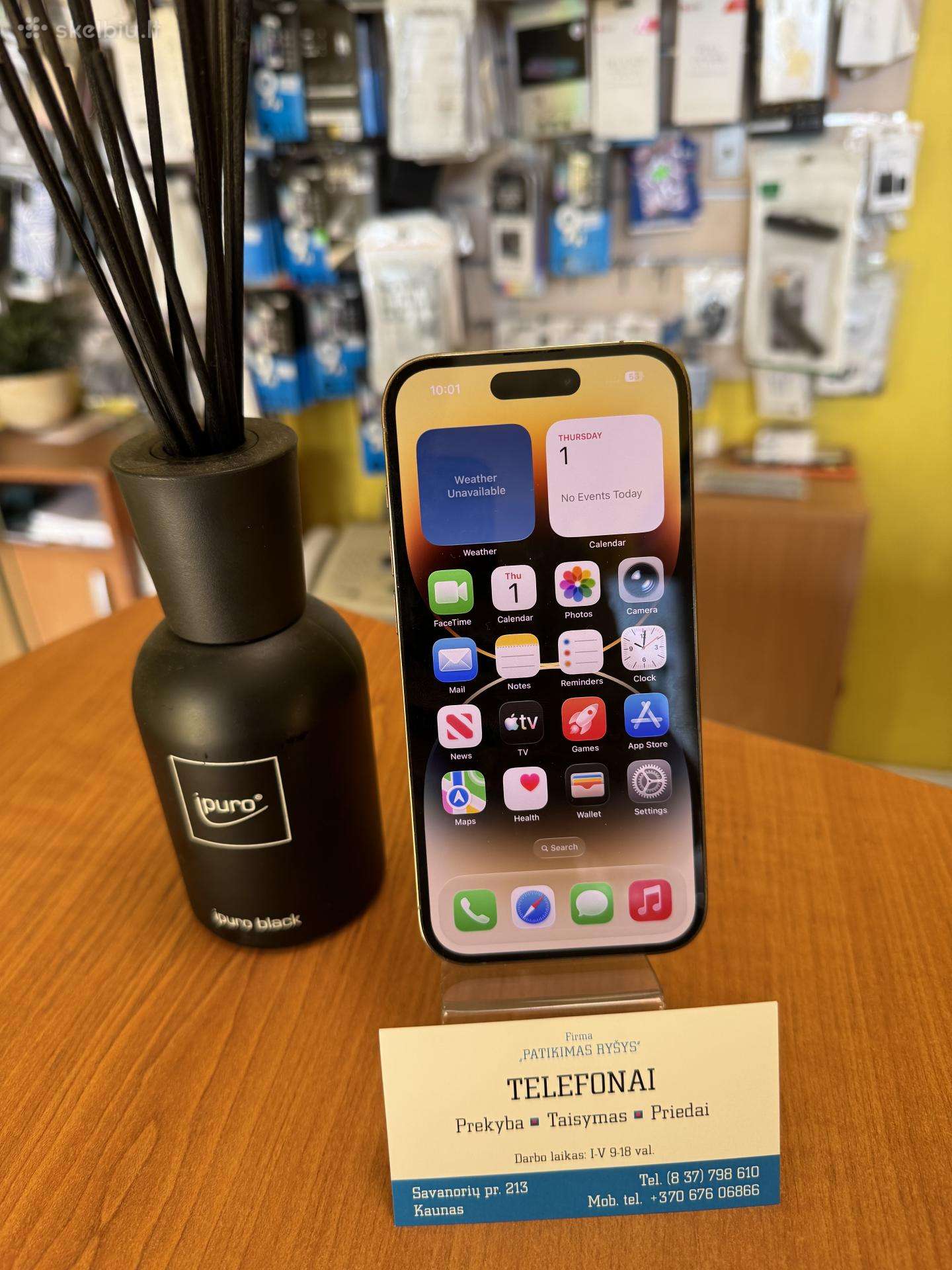 iPhone 14pro 128gb Black Su Garantija