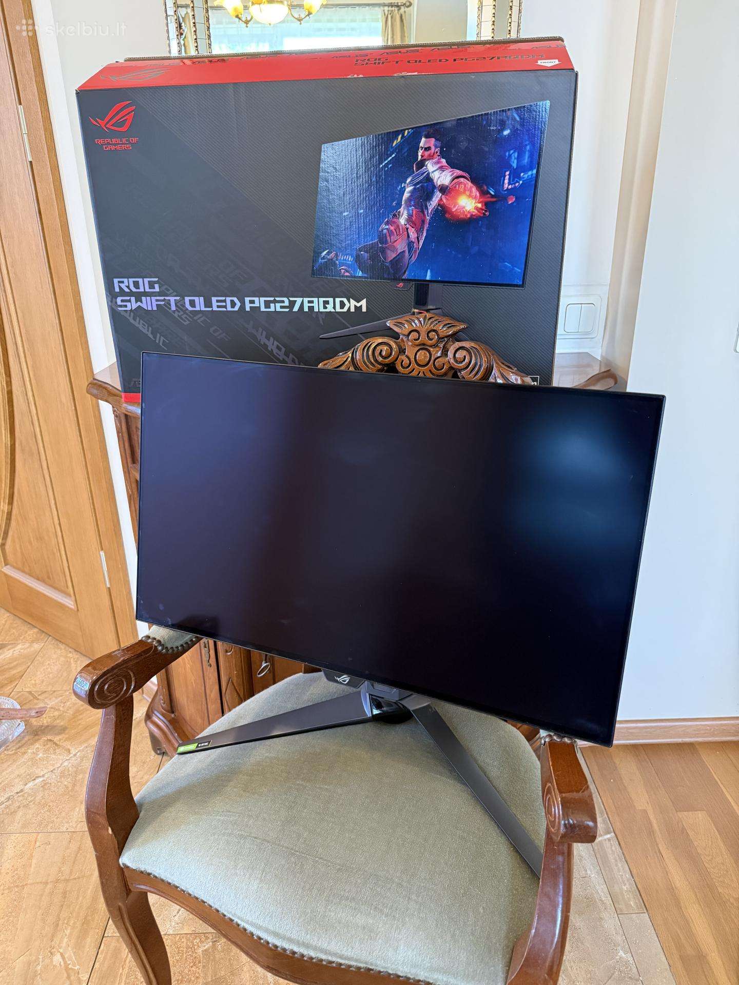 Asus Pg27aqdm Oled Qhd 240hz žaidimų monitorius