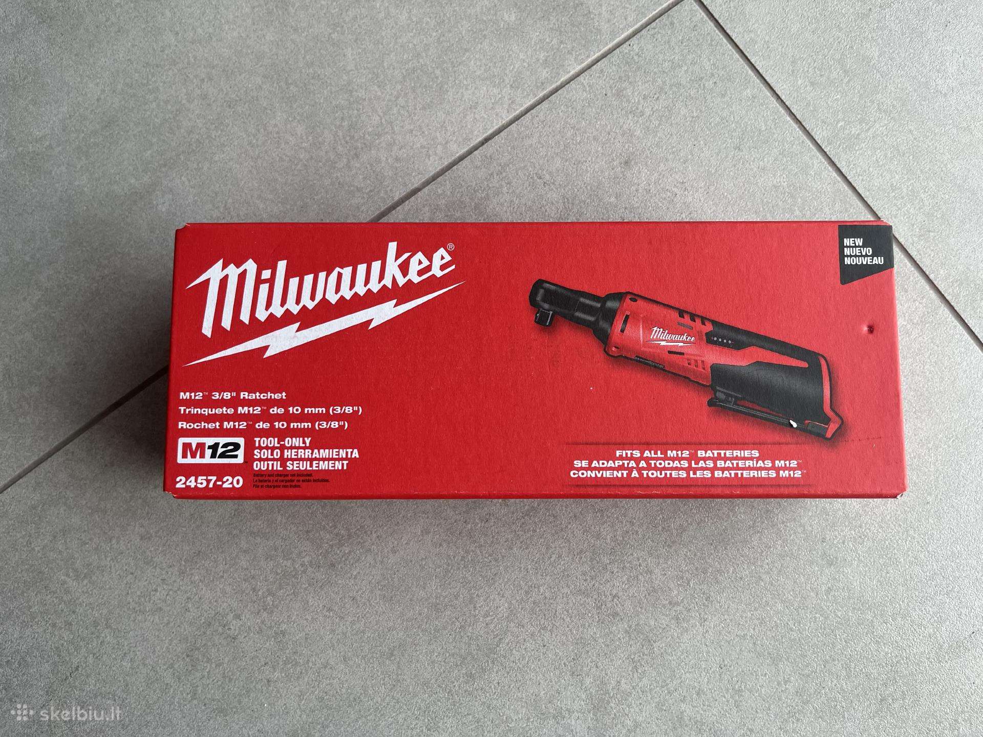 Milwaukee M12 smūginė terkšlė -veržliasukis