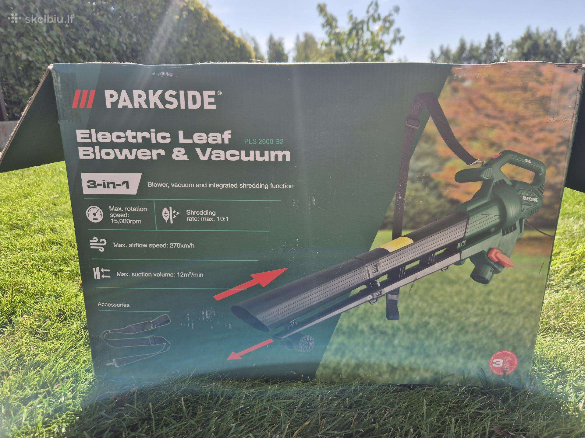 Parkside lapų pūstuvas-rinktuvas su laidu