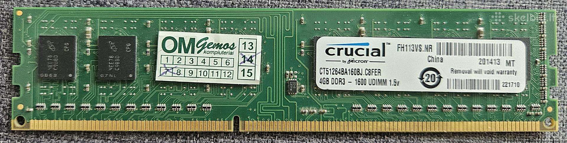 RAM Ddr3 4gb 1600 Crucial