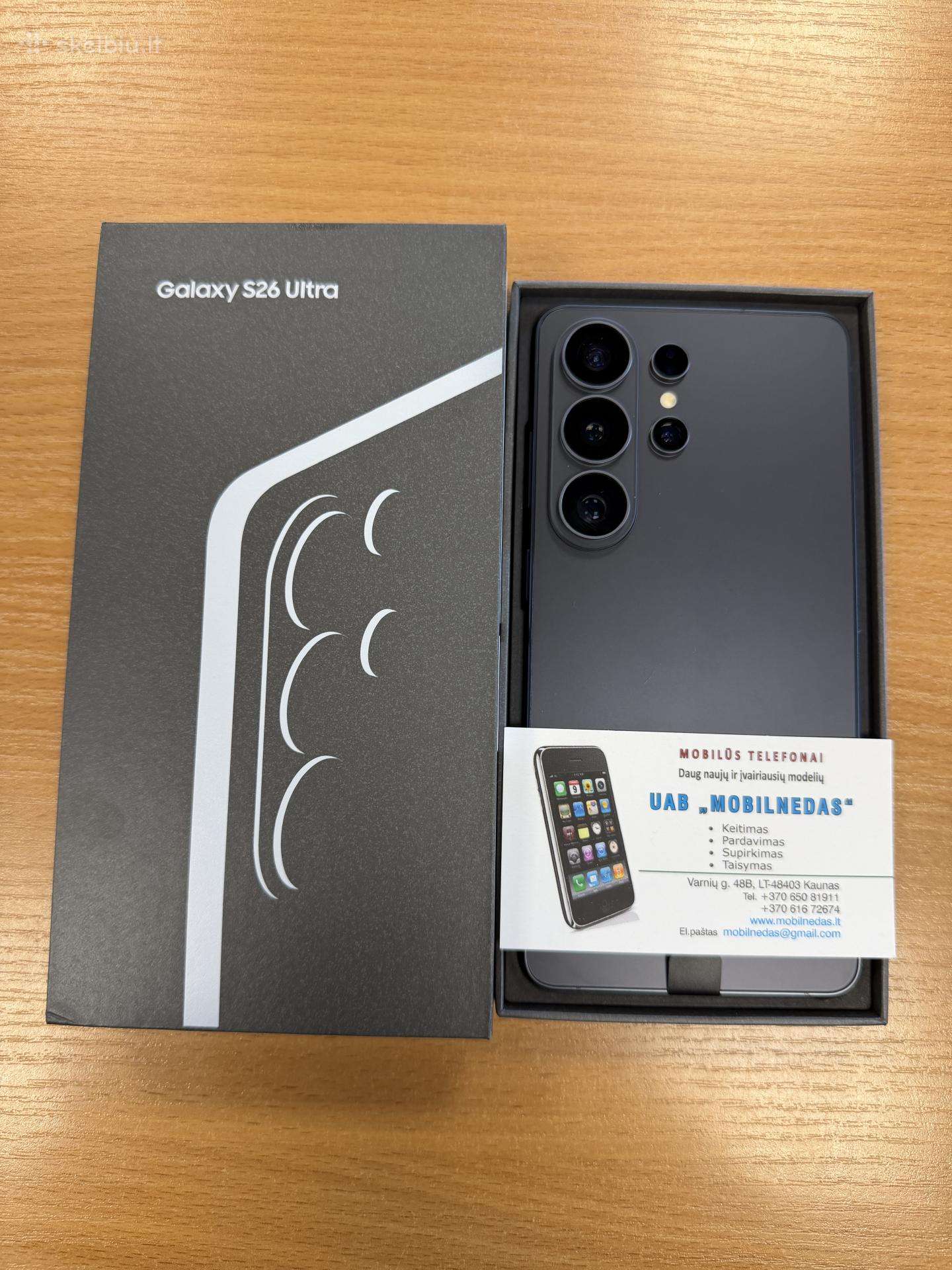 Naujas Samsung s26 Ultra 256gb Black Kaina 880eur