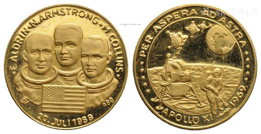 Apolo 11, Auksas /gold – tik pagal šios dienos,+0