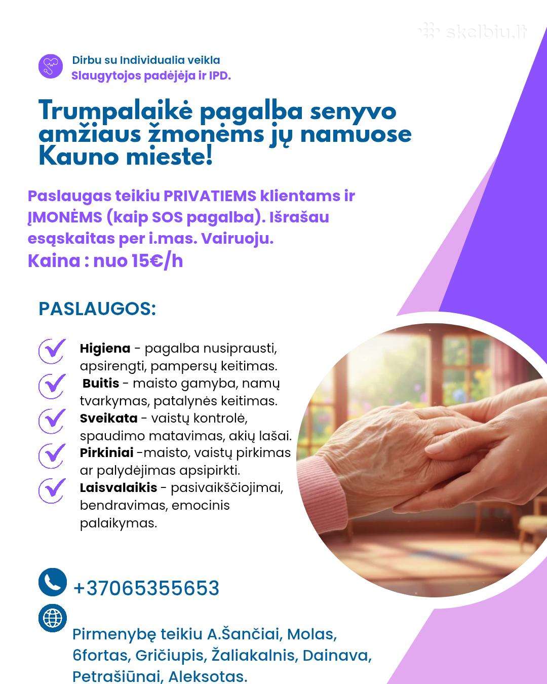 Kaunas. Pagalba Senyvo Amžiaus Žmonėms Jų Namuose