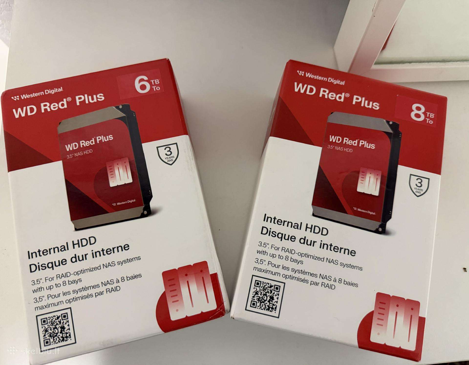 Nauji Wd Red Plus Nas HDD – 6tb / 8tb