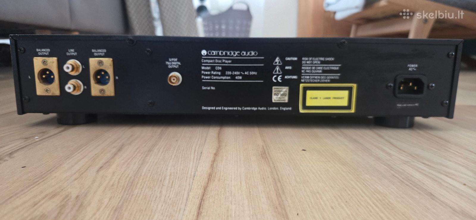 Cambridge audio cd6 balansiniai išėjimai