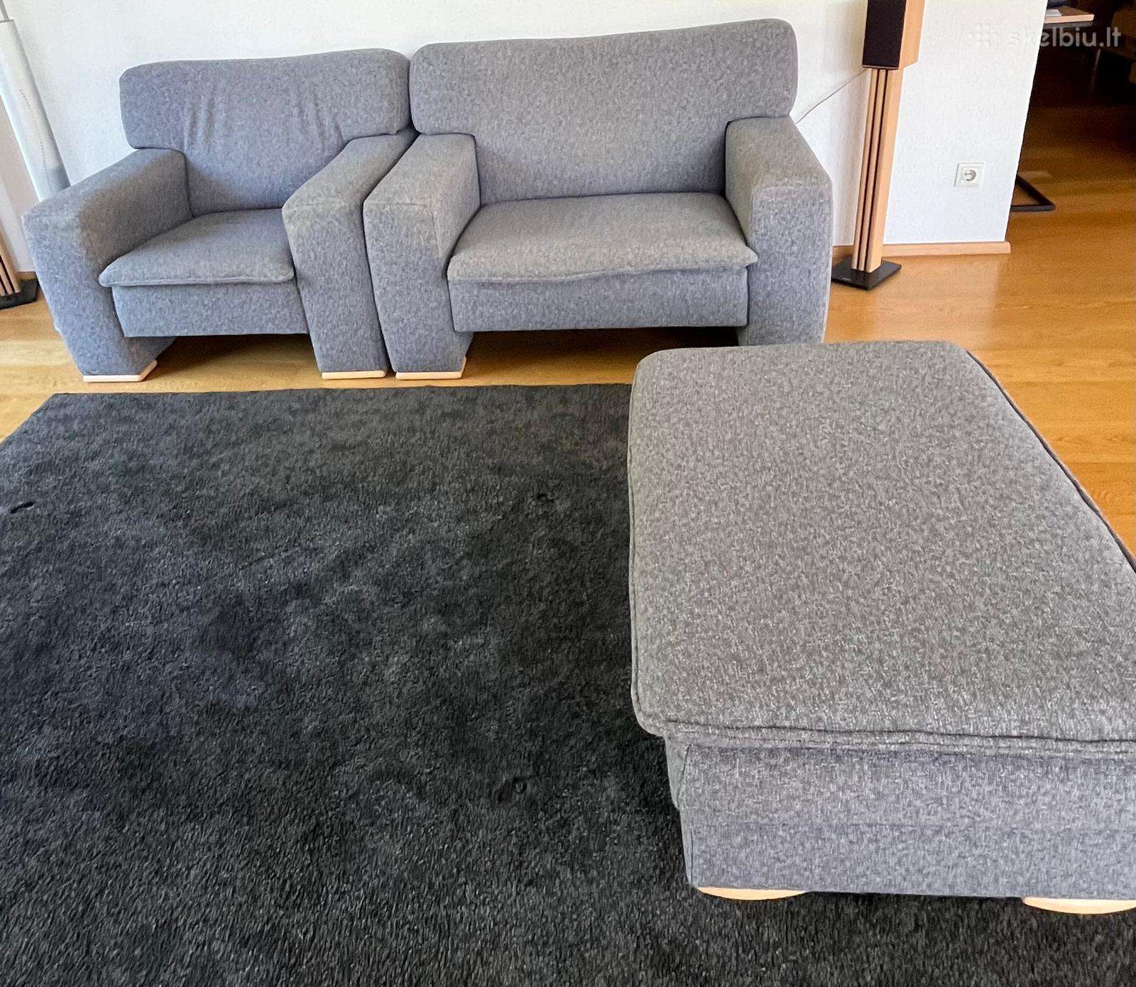 3 dalių sofa/foteliai-minkšti baldai