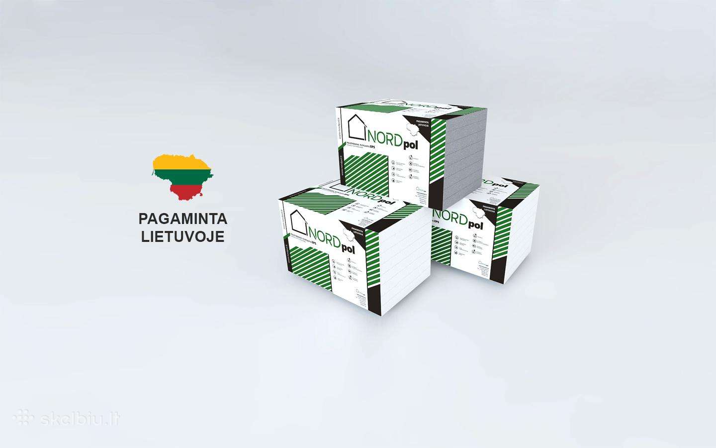 Polistireninis putplastis Eps 57 €/m3 be PVM (68,9