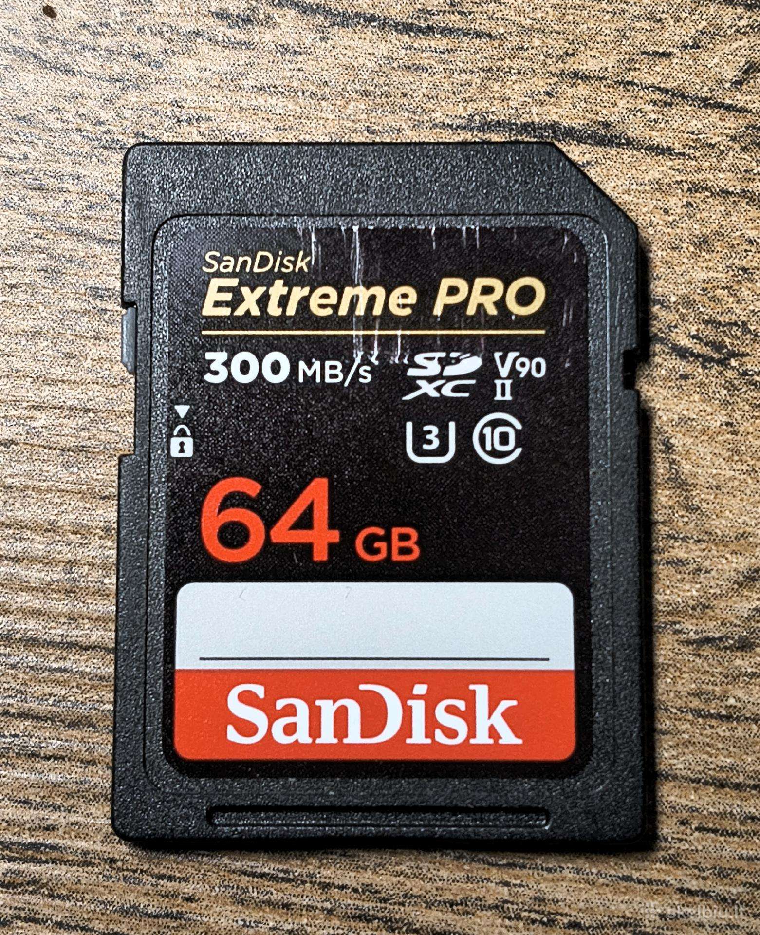 Sandisk Extreme Pro 64gb 300mb/s atminties kortelė