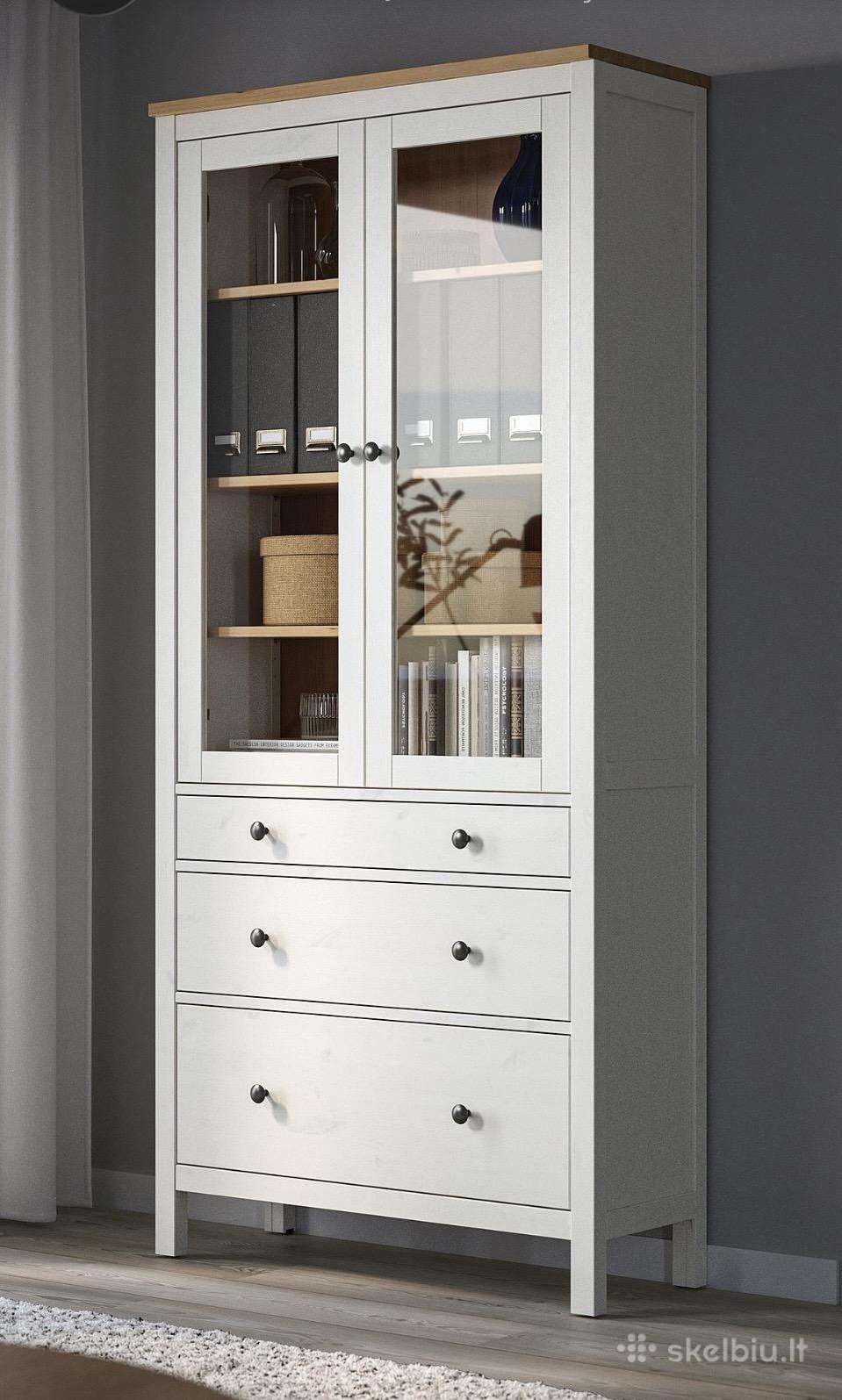 Ikea Hemnes vitrina, balta, 90 197 cm