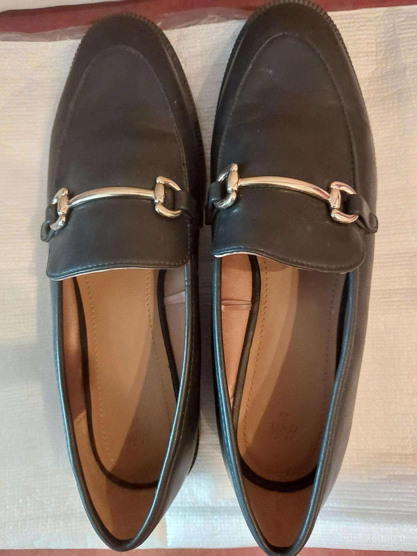 Elegantiški juodi H&m odiniai bateliai