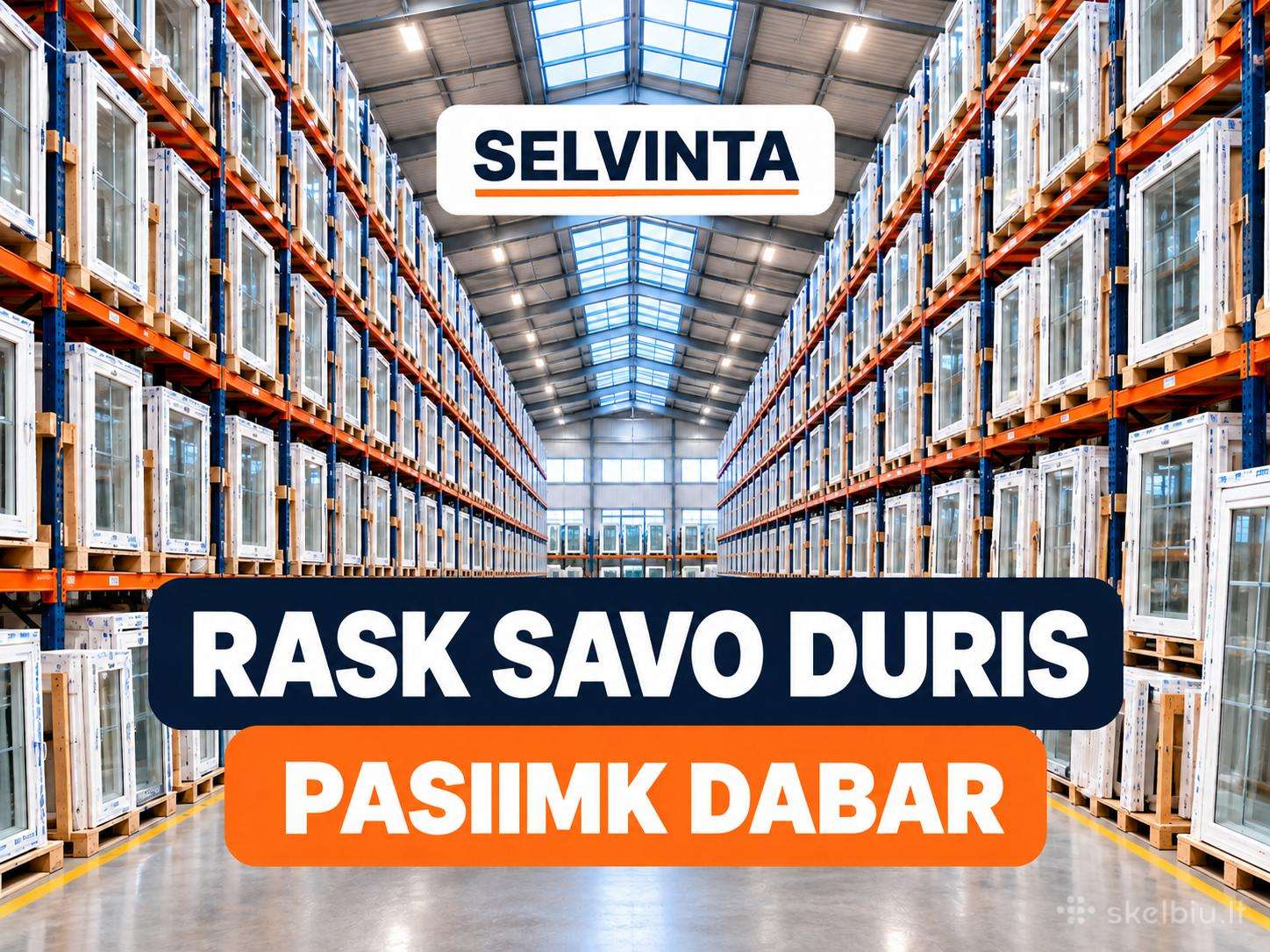 Pvc lauko durys sandėlyje – daug modelių